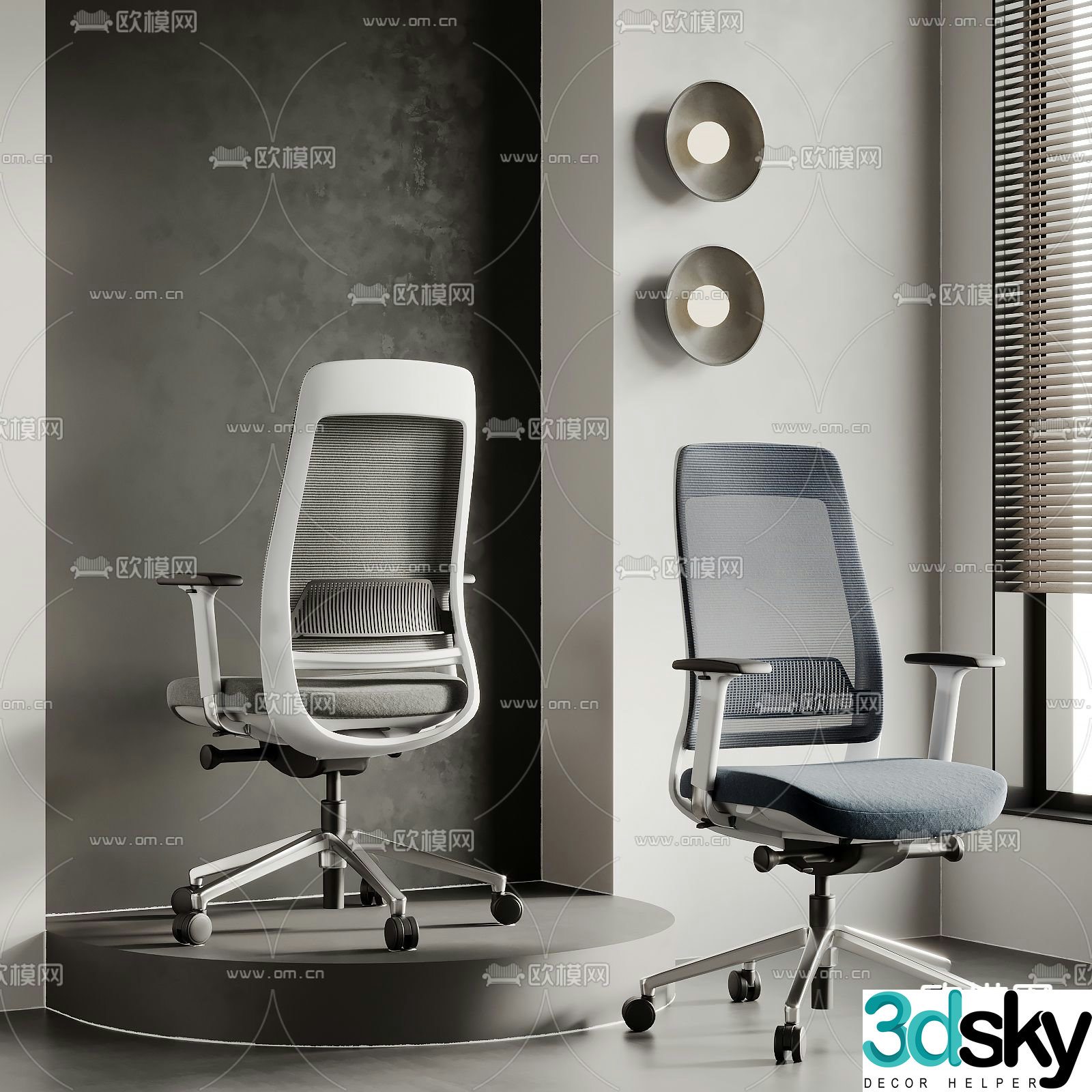 Office chair staff chair 3d model