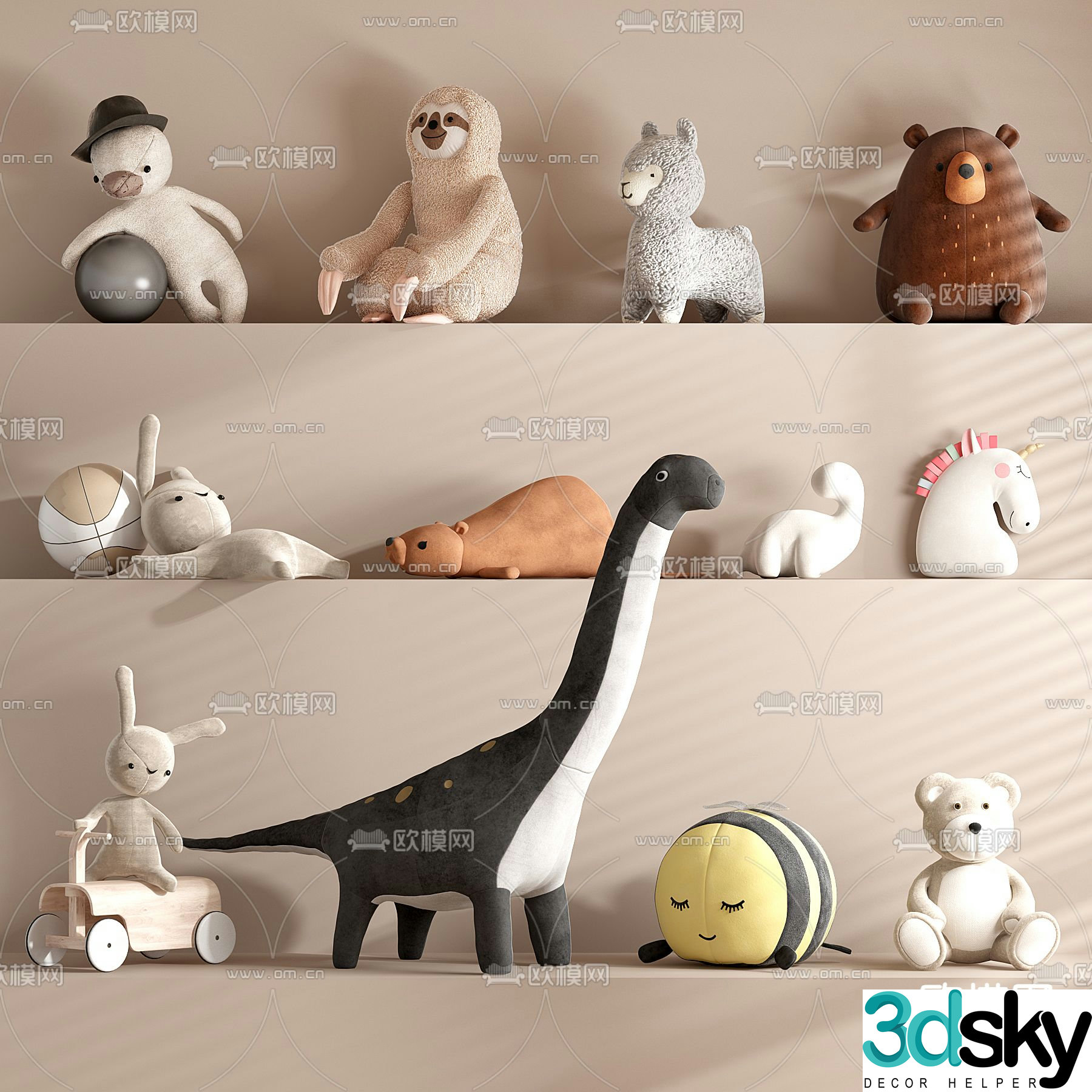 children toys doll ragdoll 3d model