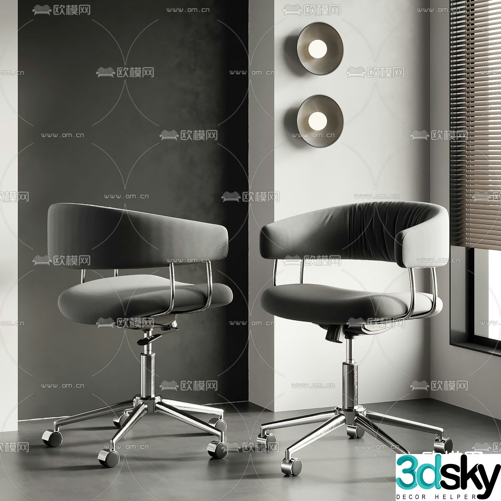 Office chair staff chair 3d model