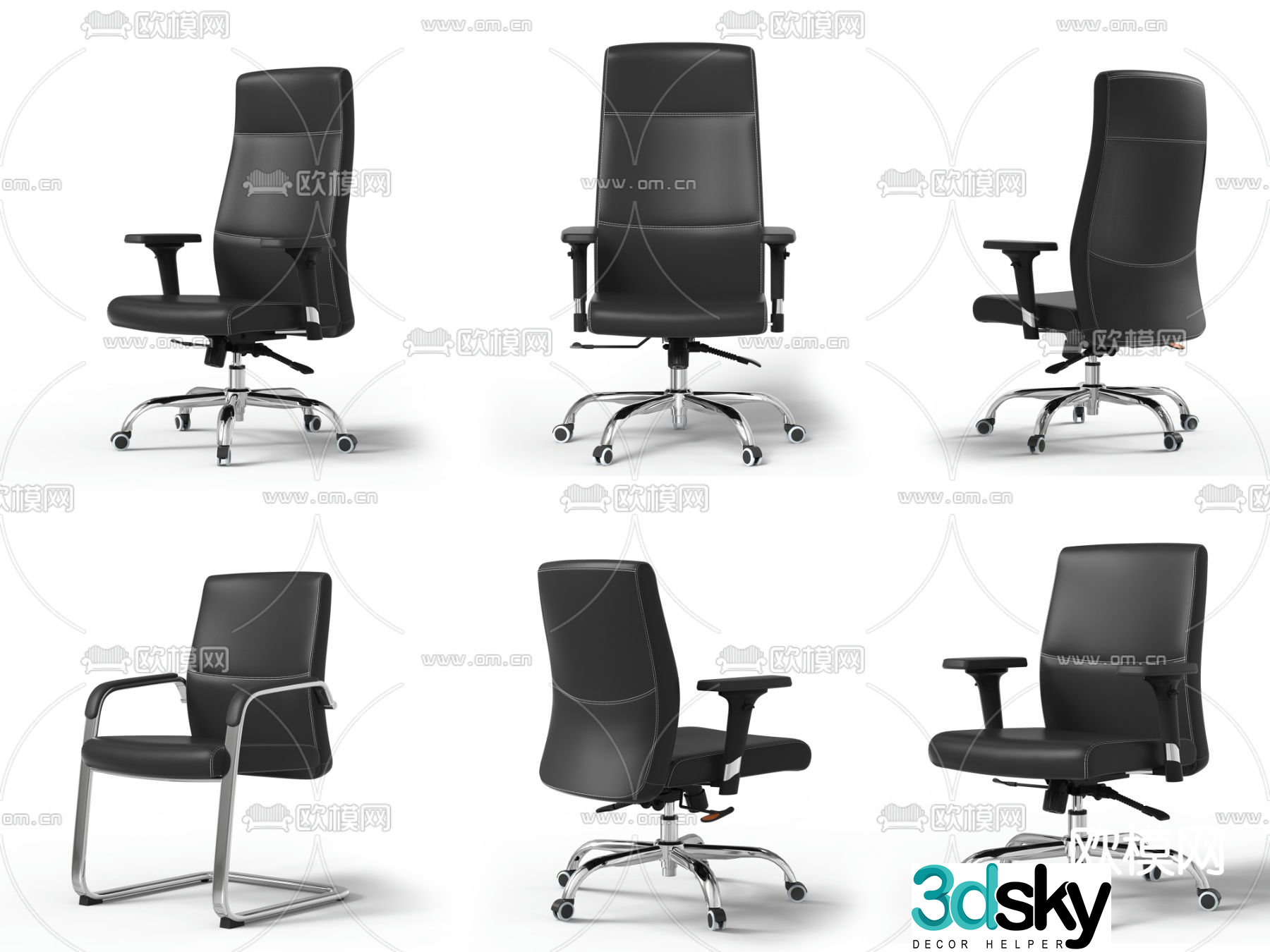 Office chair executive chair office chair conference chair 3D model