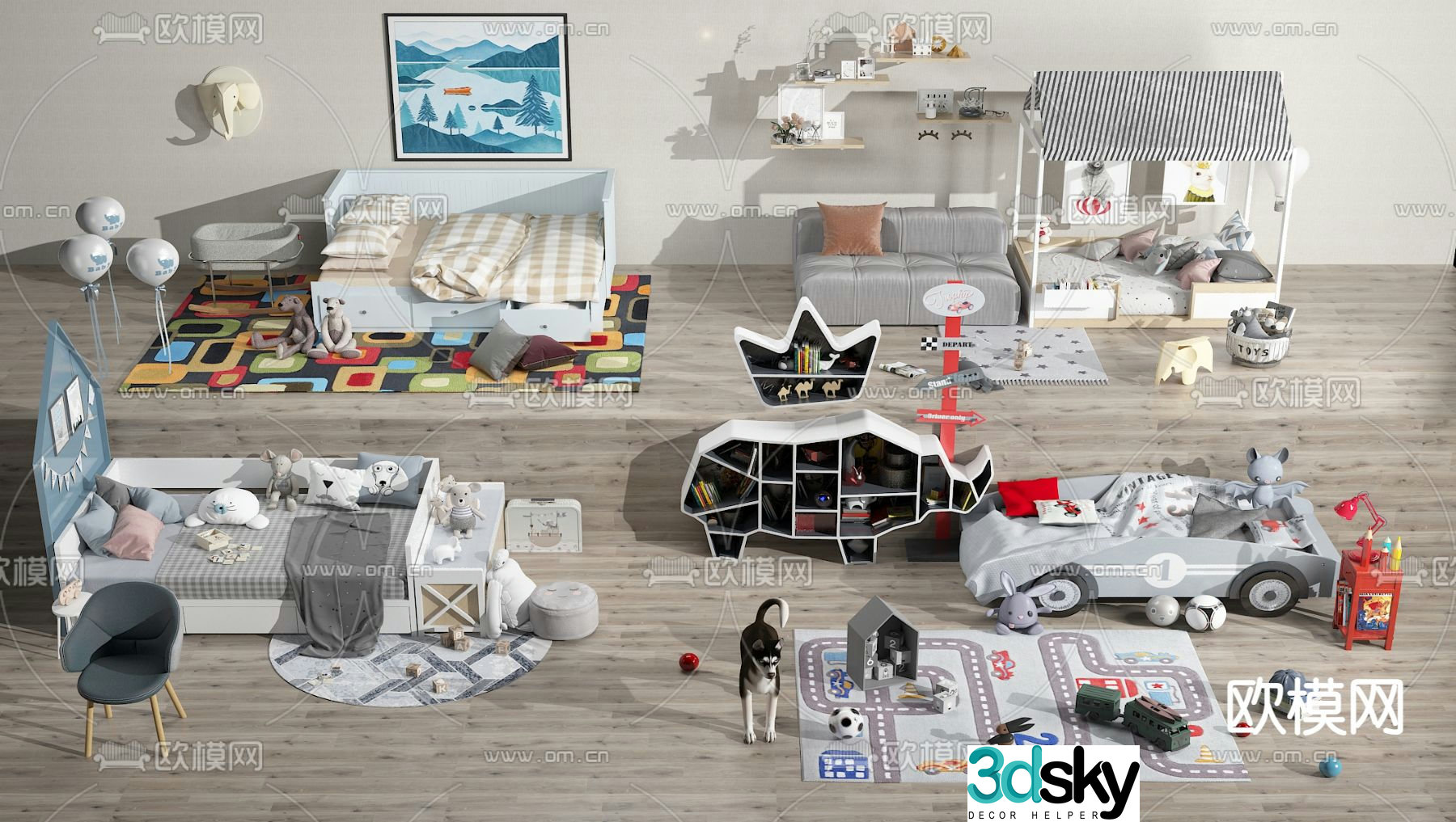 children’s bed child’s bed 3d model