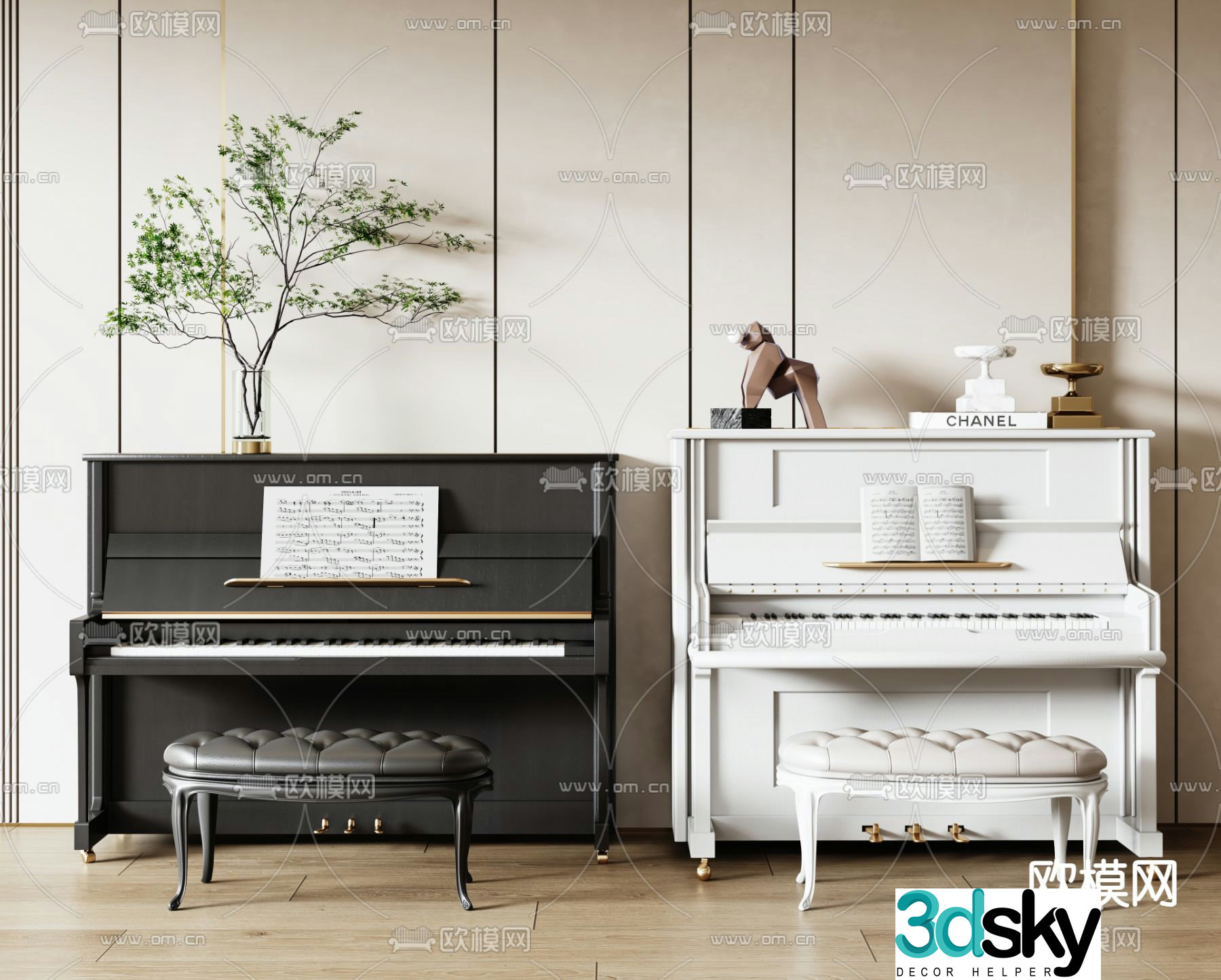 piano 3d model