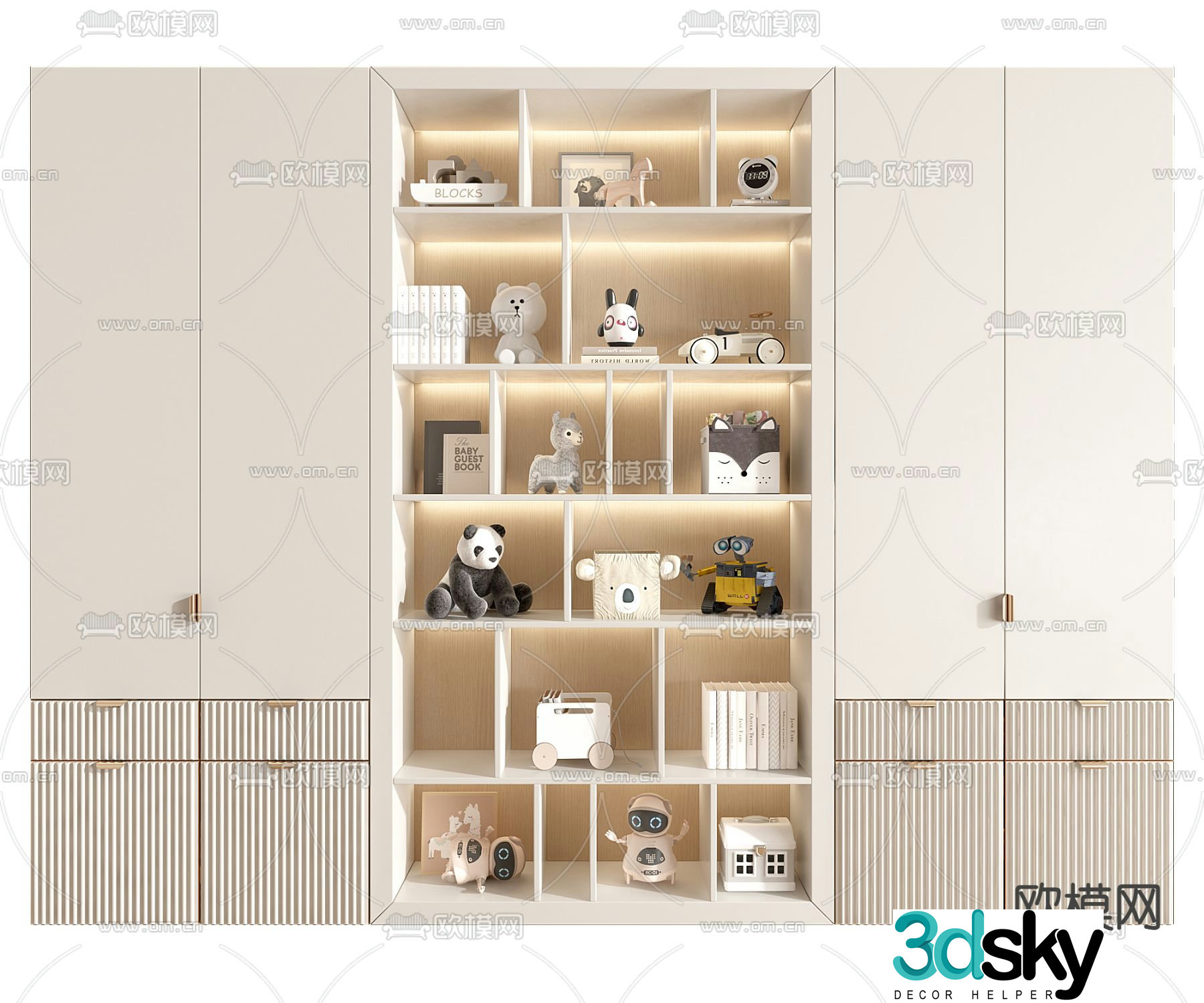 Children’s wardrobe toy cabinet 3d model