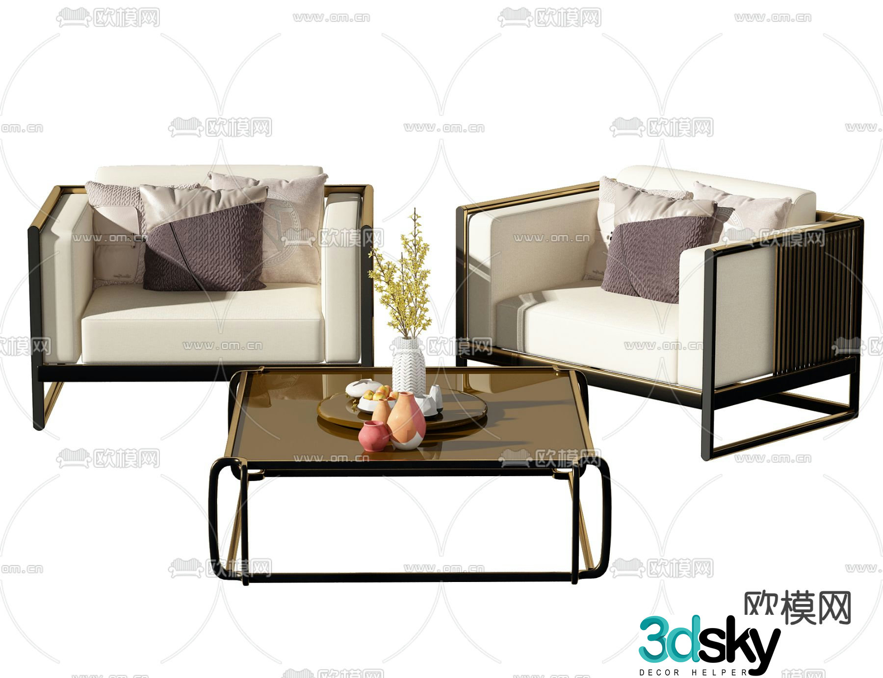VIP sofa negotiation sofa 3d model