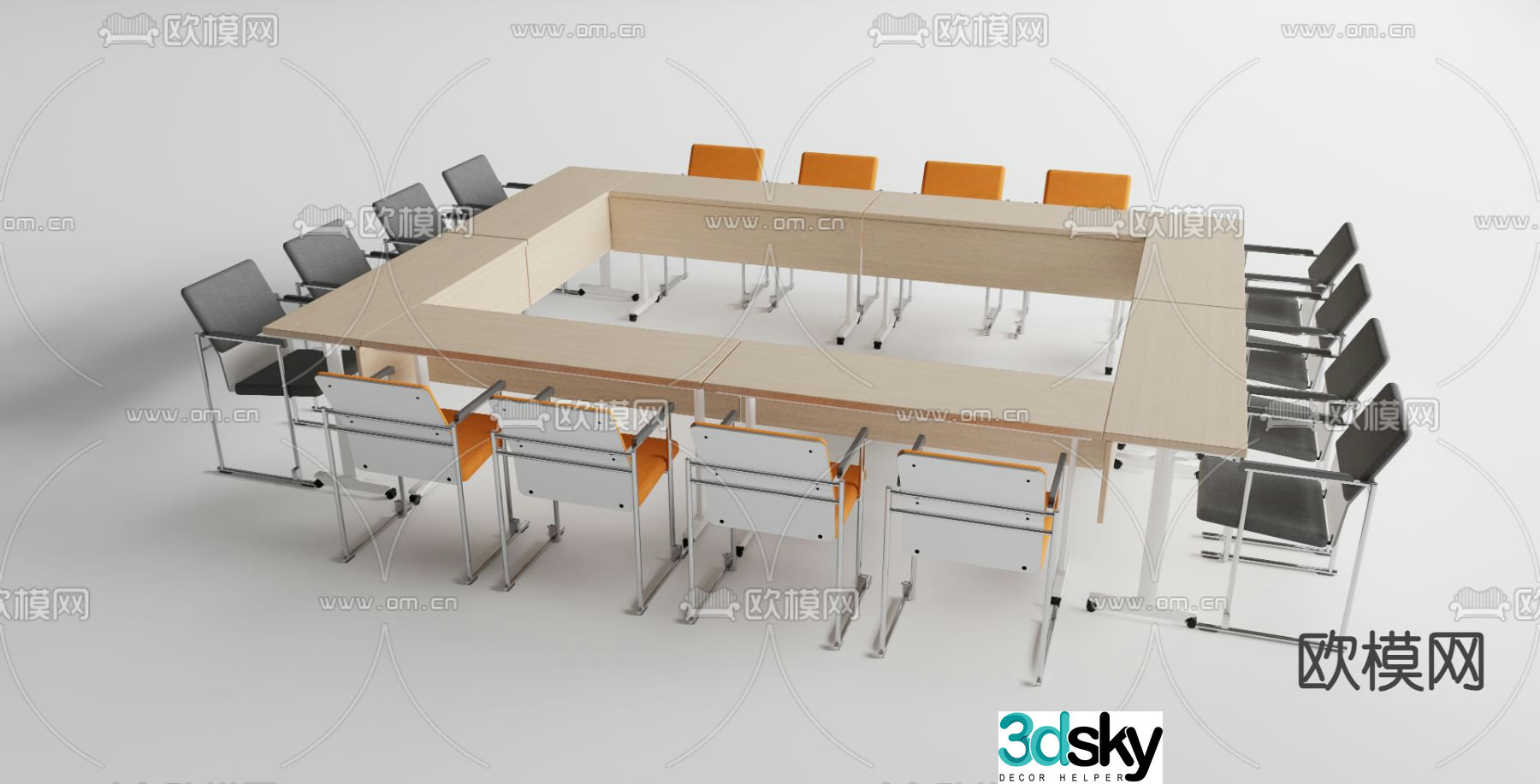 conference table conference table training table 3d model
