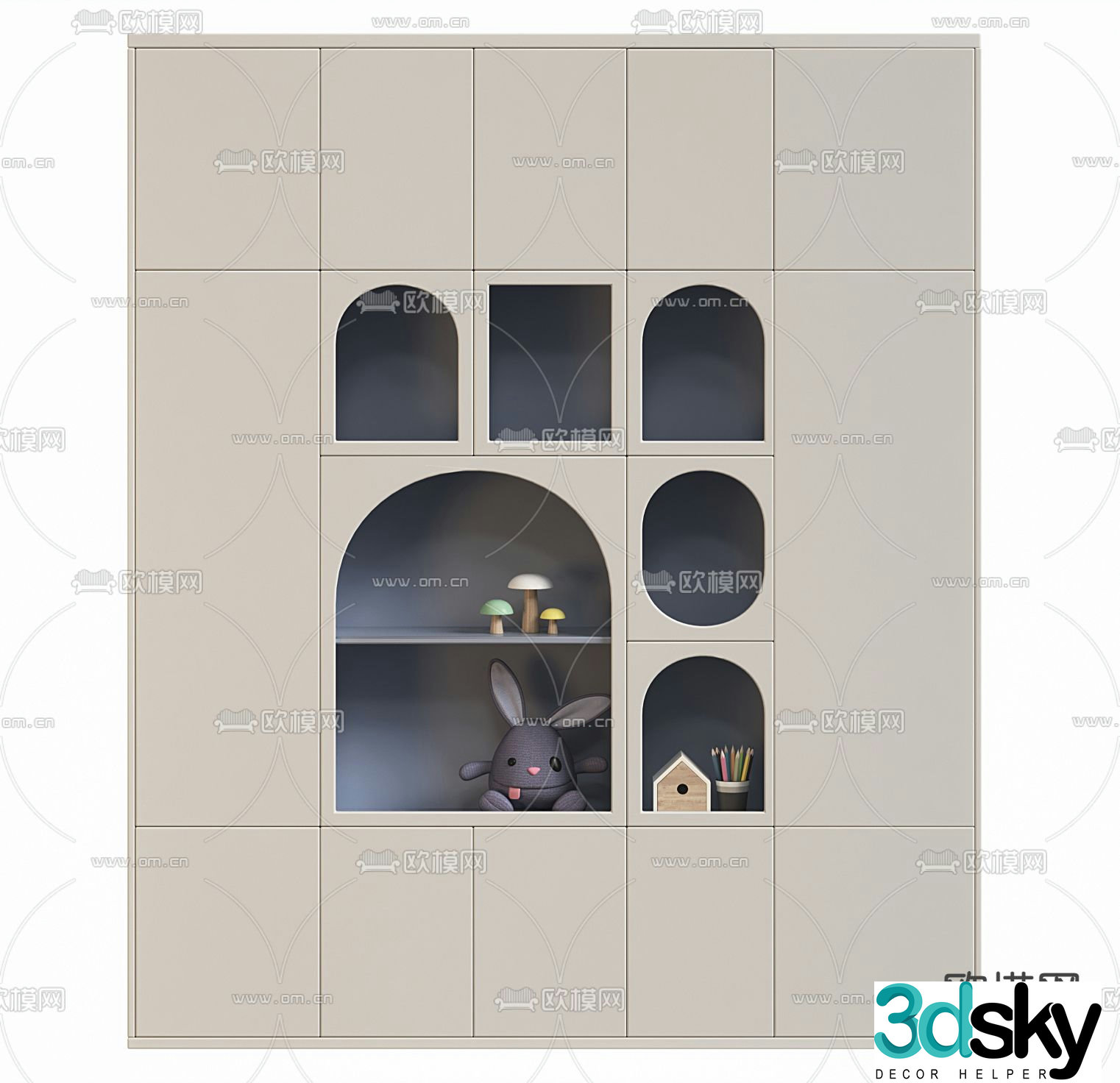 Children’s cabinet wardrobe 3d model