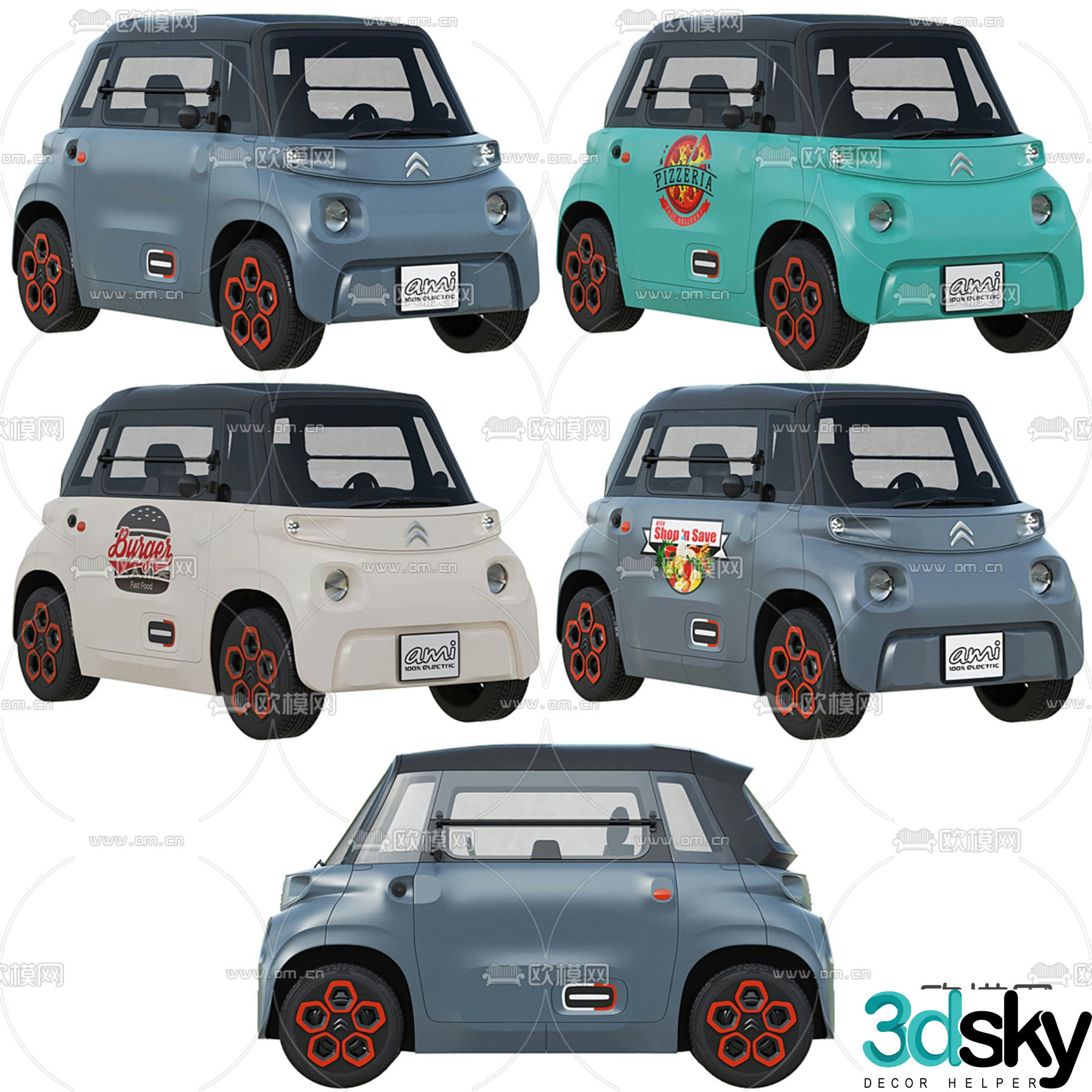 Hatchback car Laotou Le 3D model