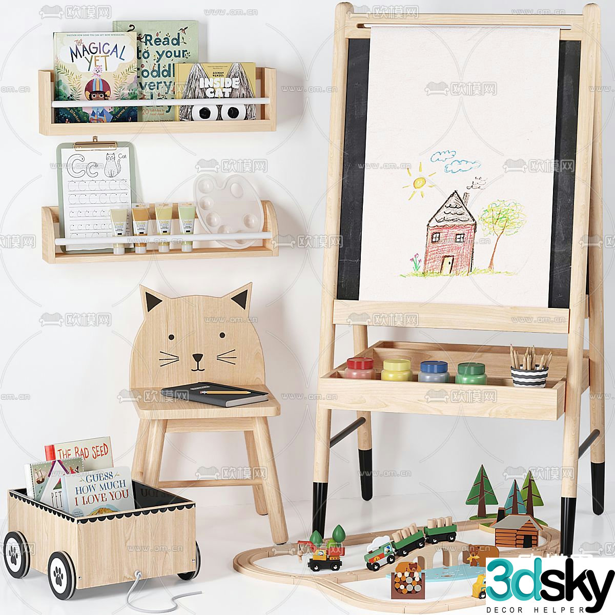 Children’s products children’s drawing board toys 3d model