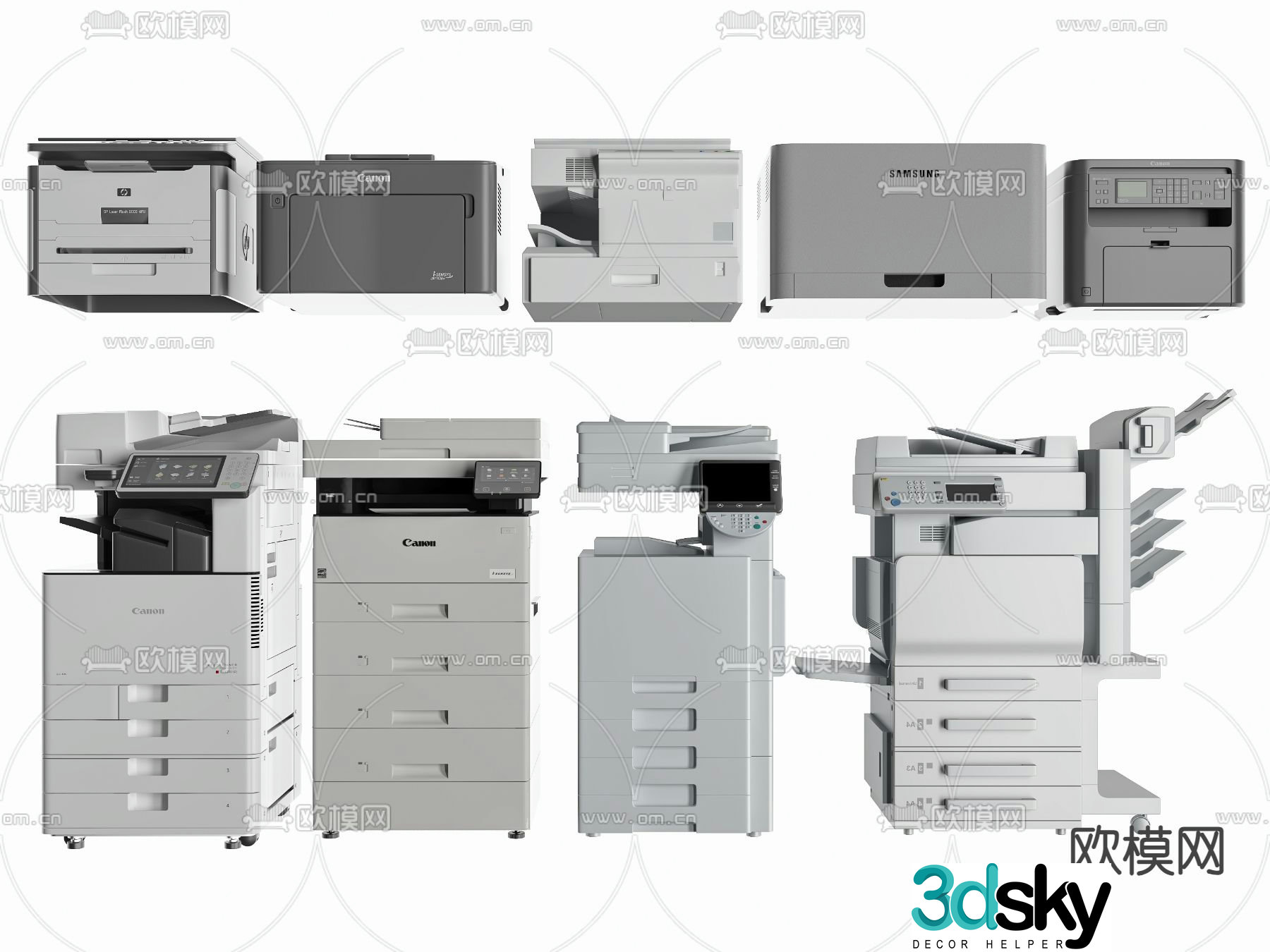 printer copier 3d model