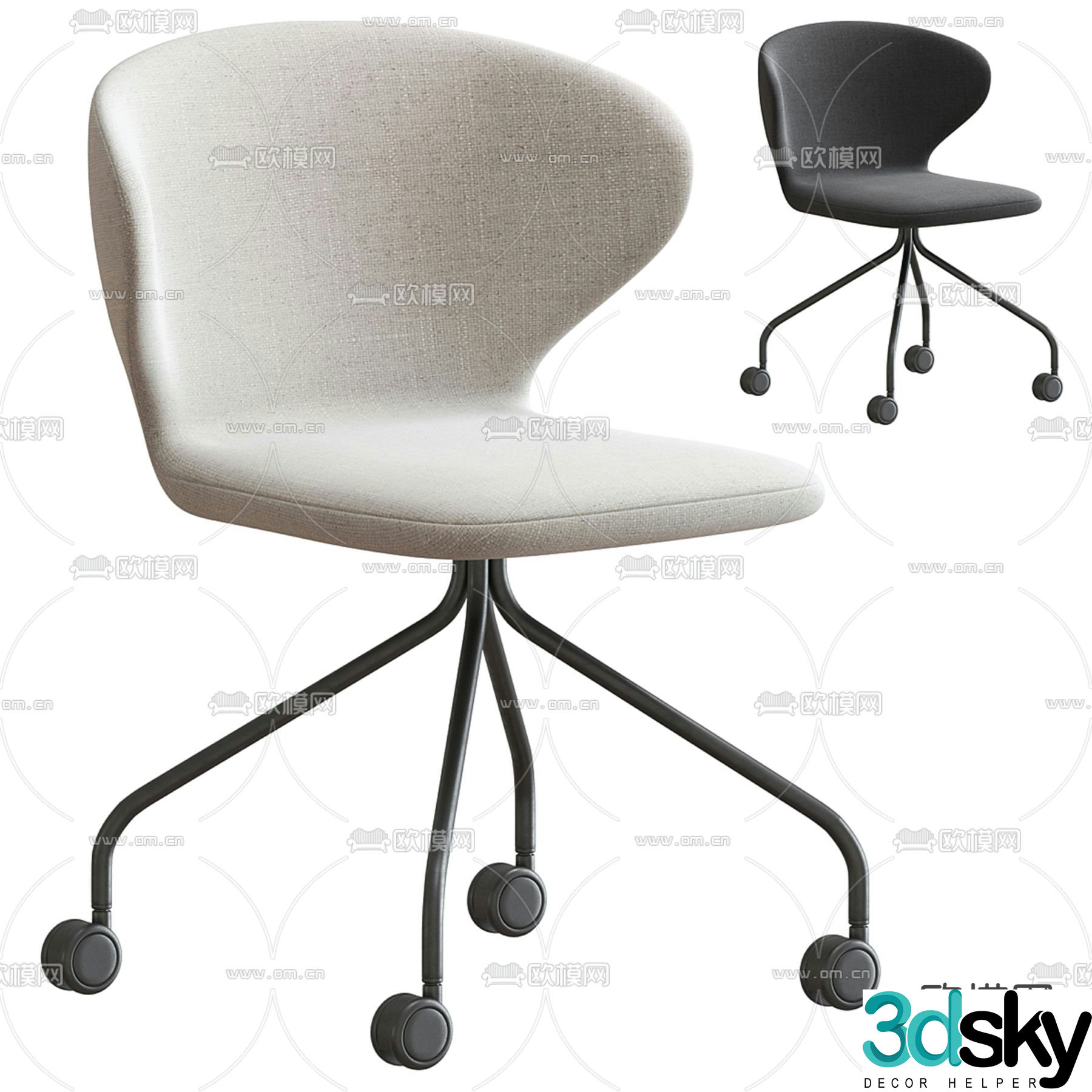 Miniforms office chair shift chair 3d model