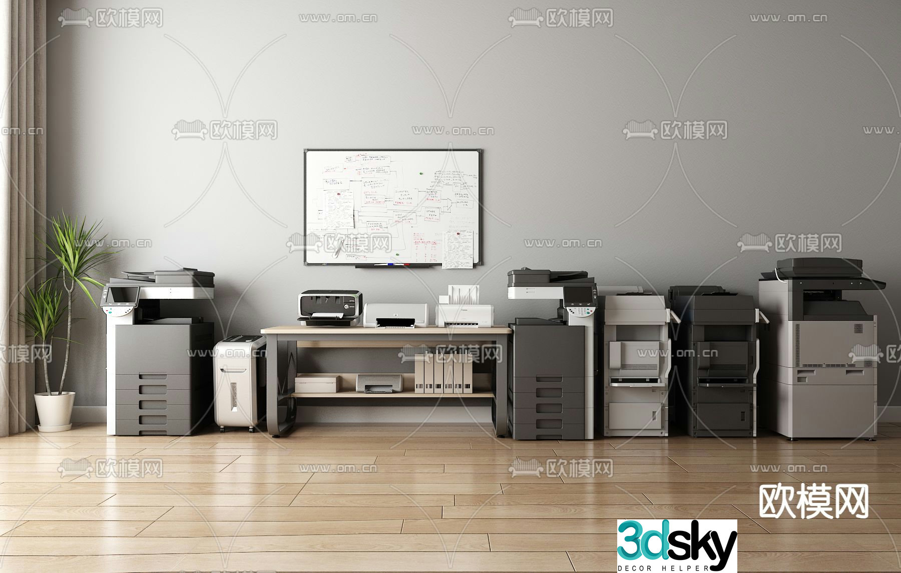 Copier printer 3d model