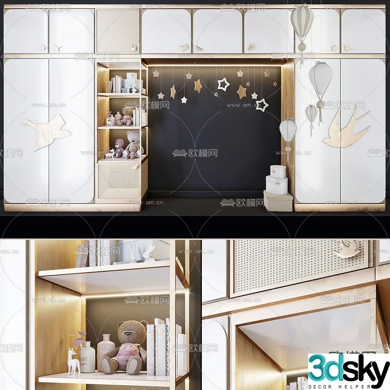 Children’s cabinet locker 3d model