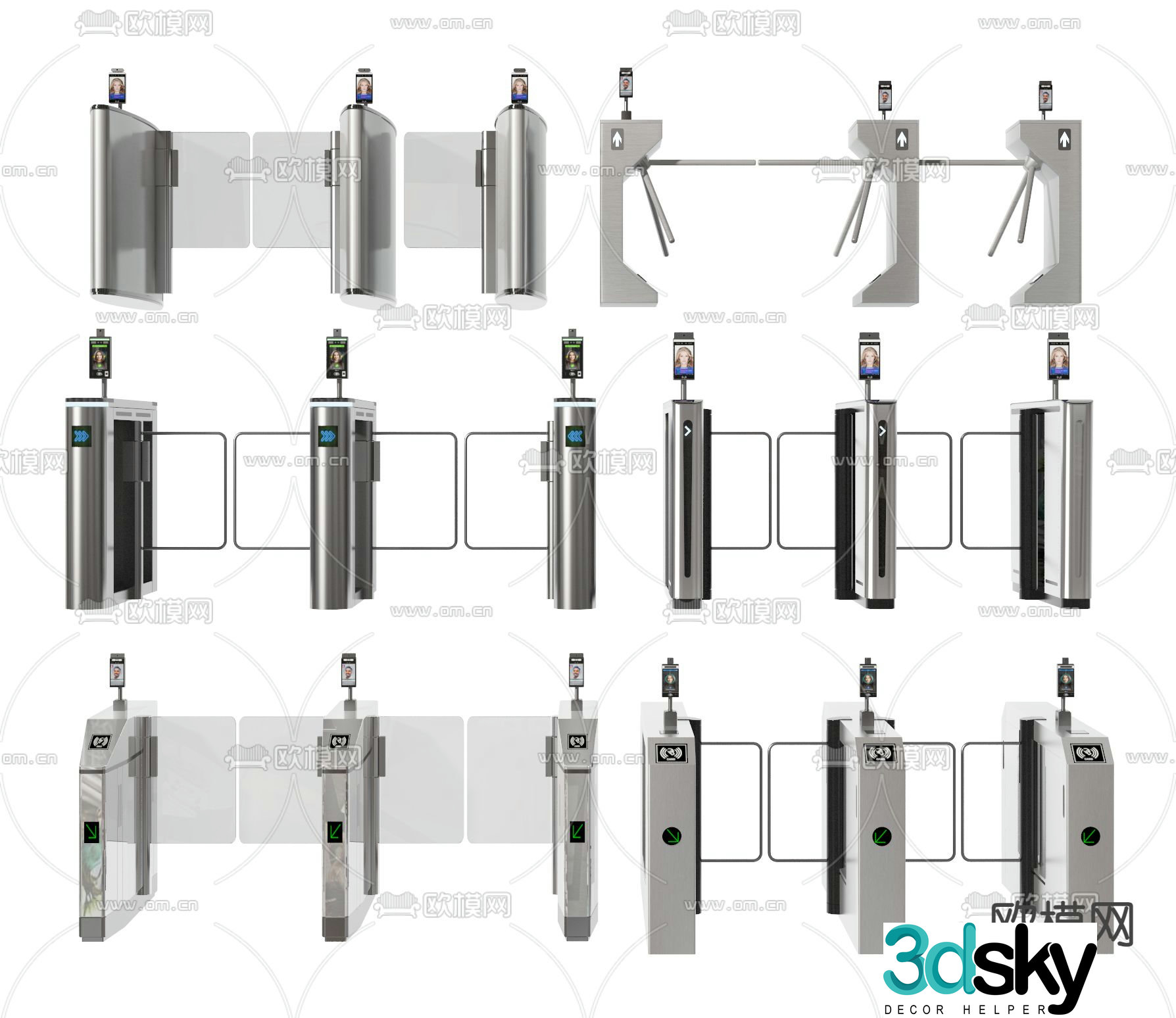 Security gate sensor gate gate gate 3d model