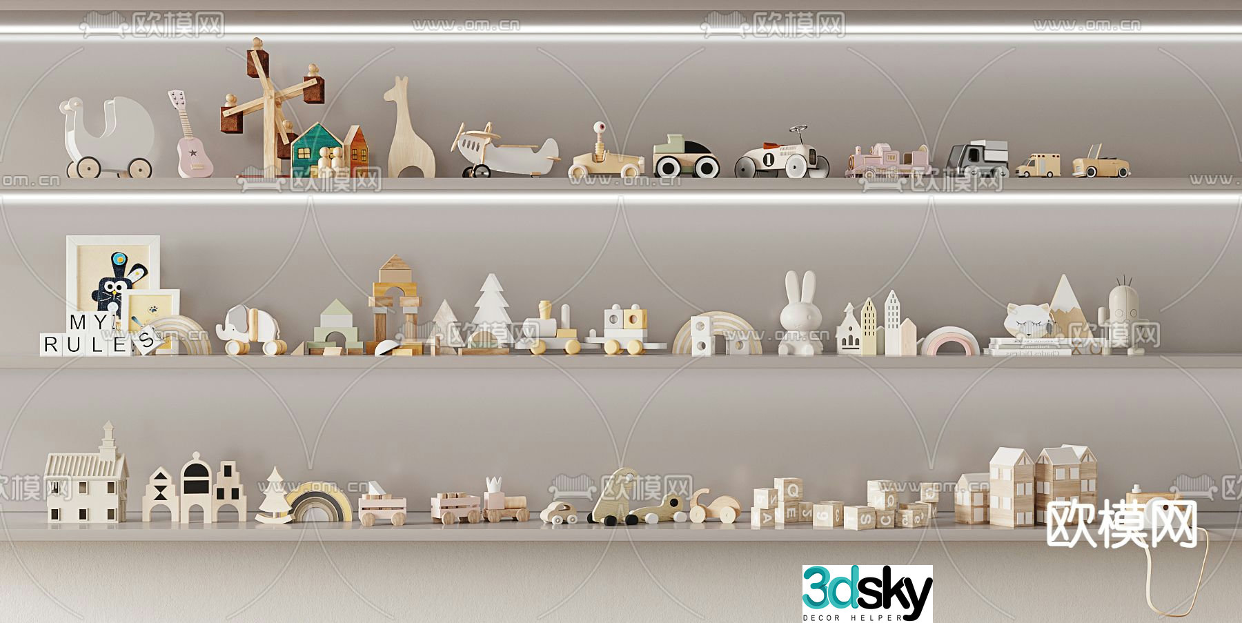 Children’s ornaments toys building blocks 3d model