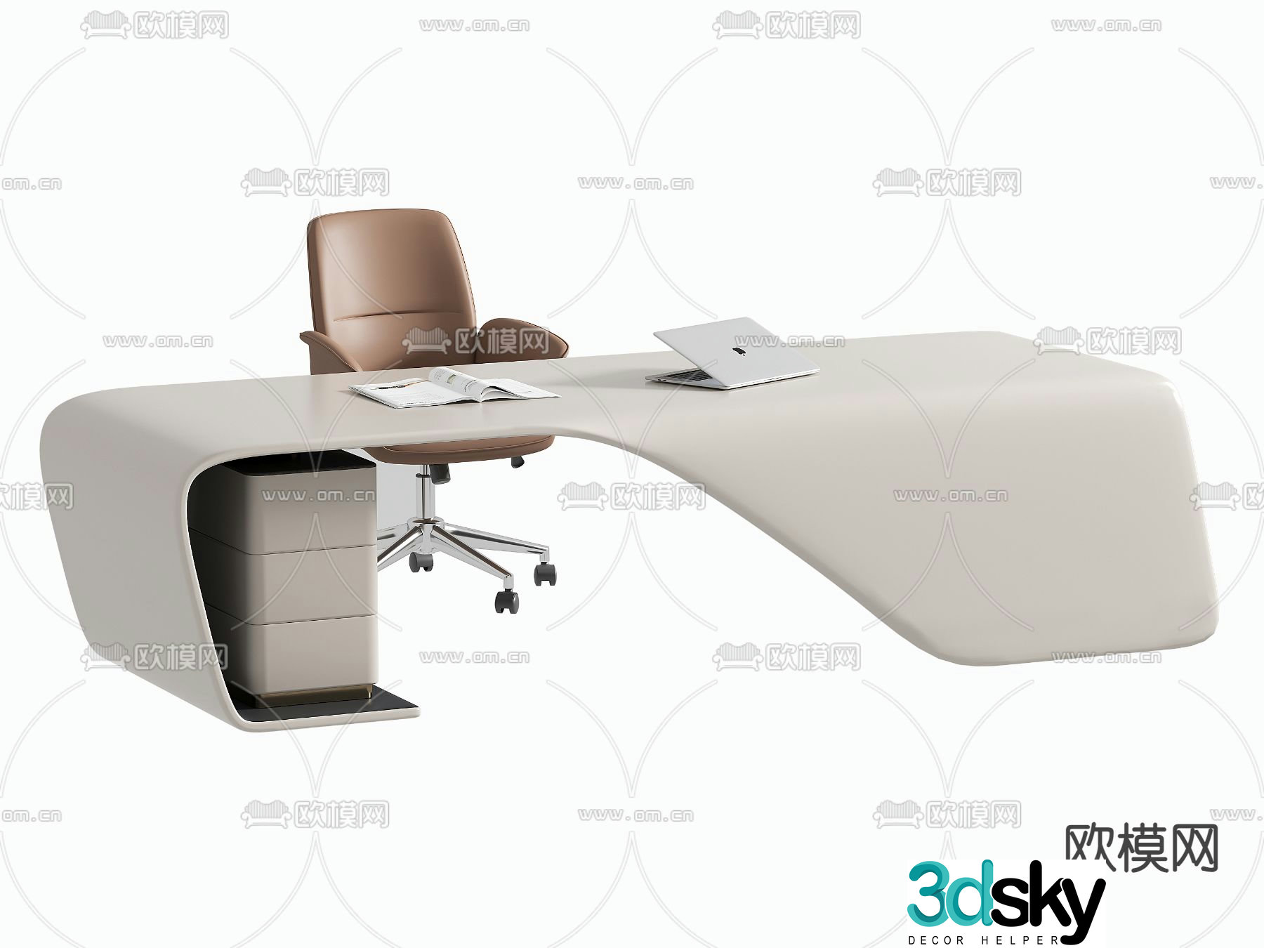 Executive desk boss desk executive desk 3d model