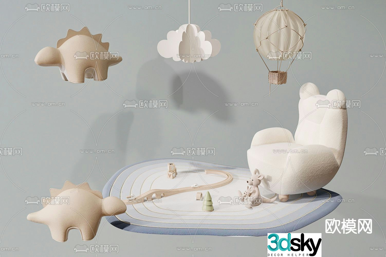 Children’s chair toys children’s lighting 3d model