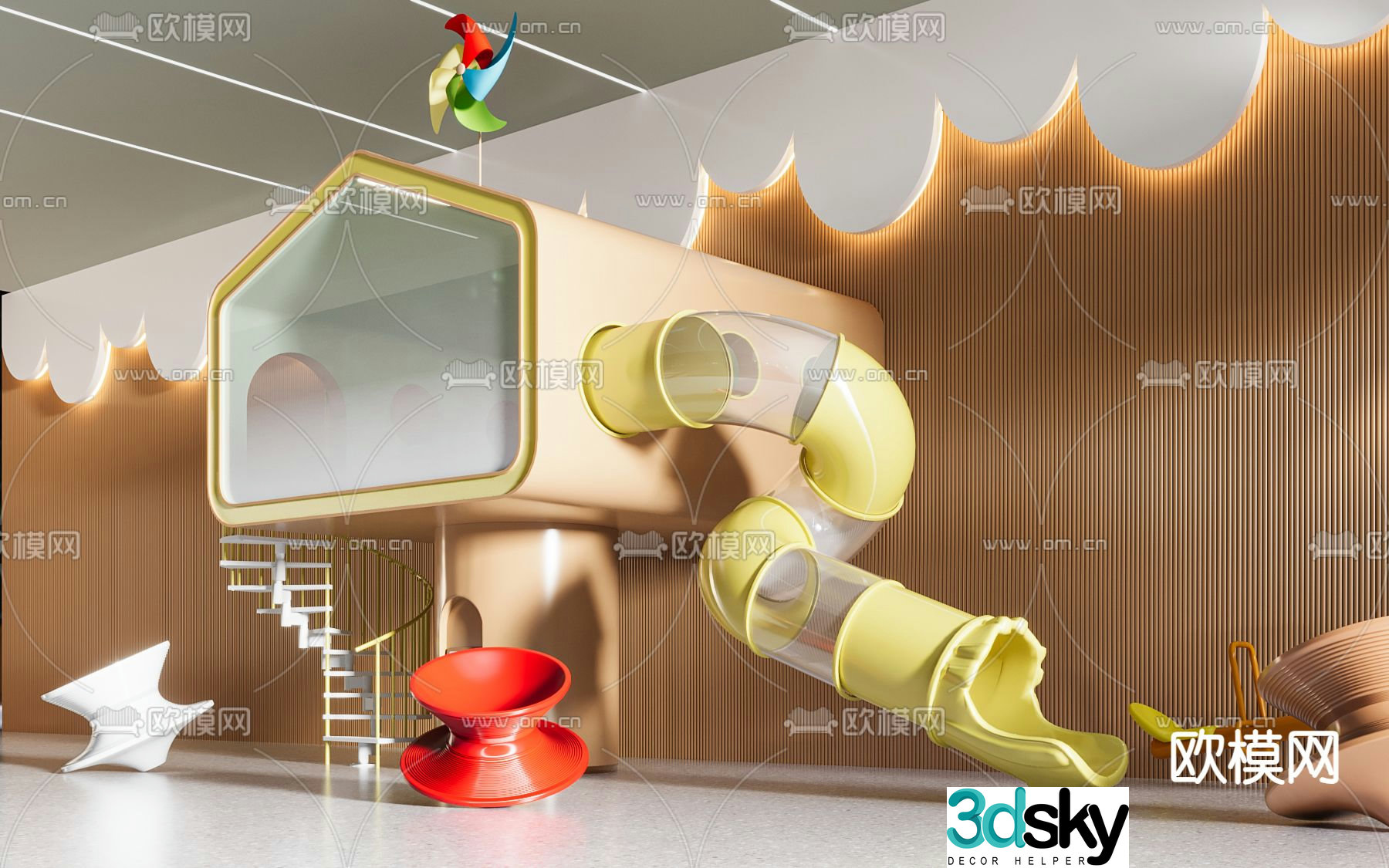Children's slide 3d model