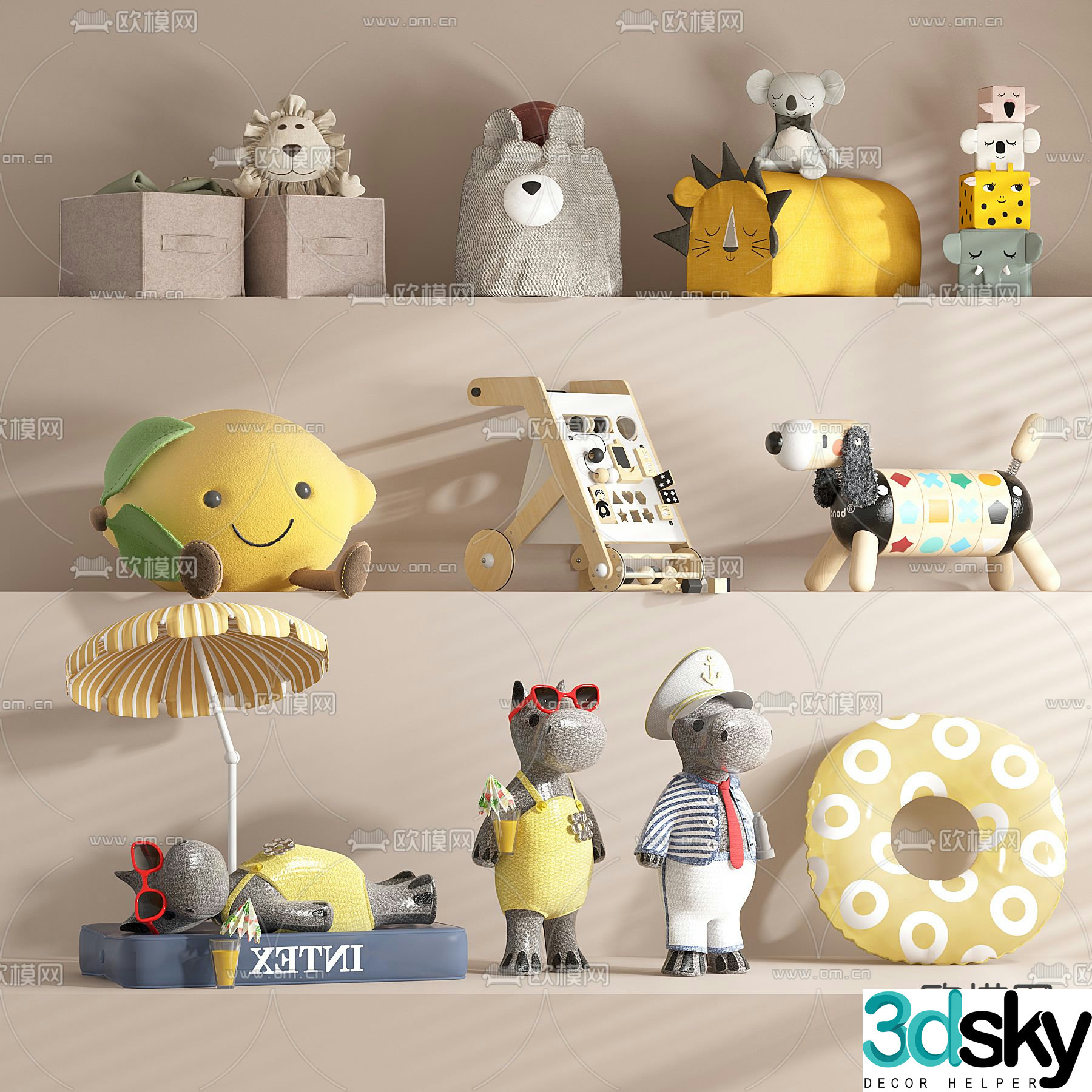 Plush toy doll 3d model