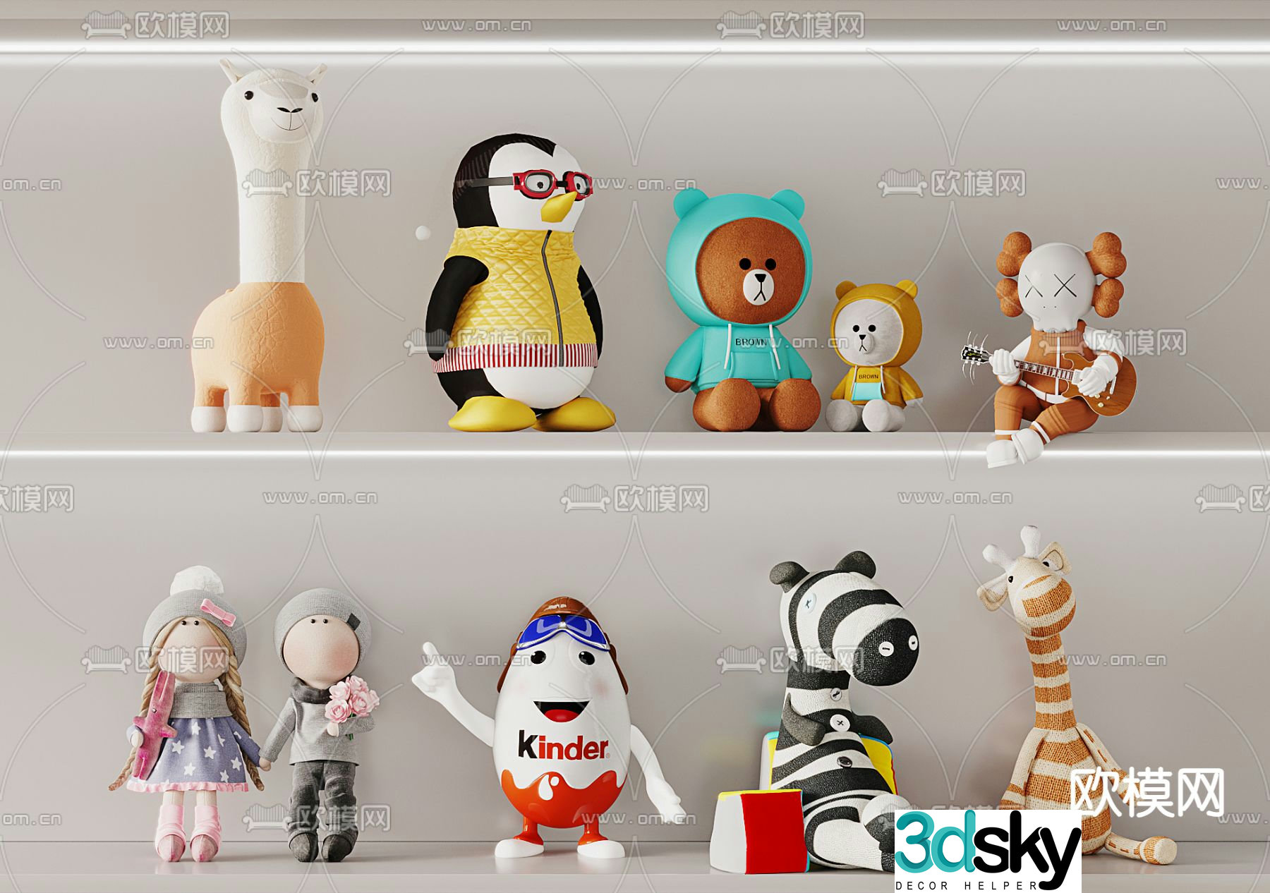 Plush toy doll 3d model
