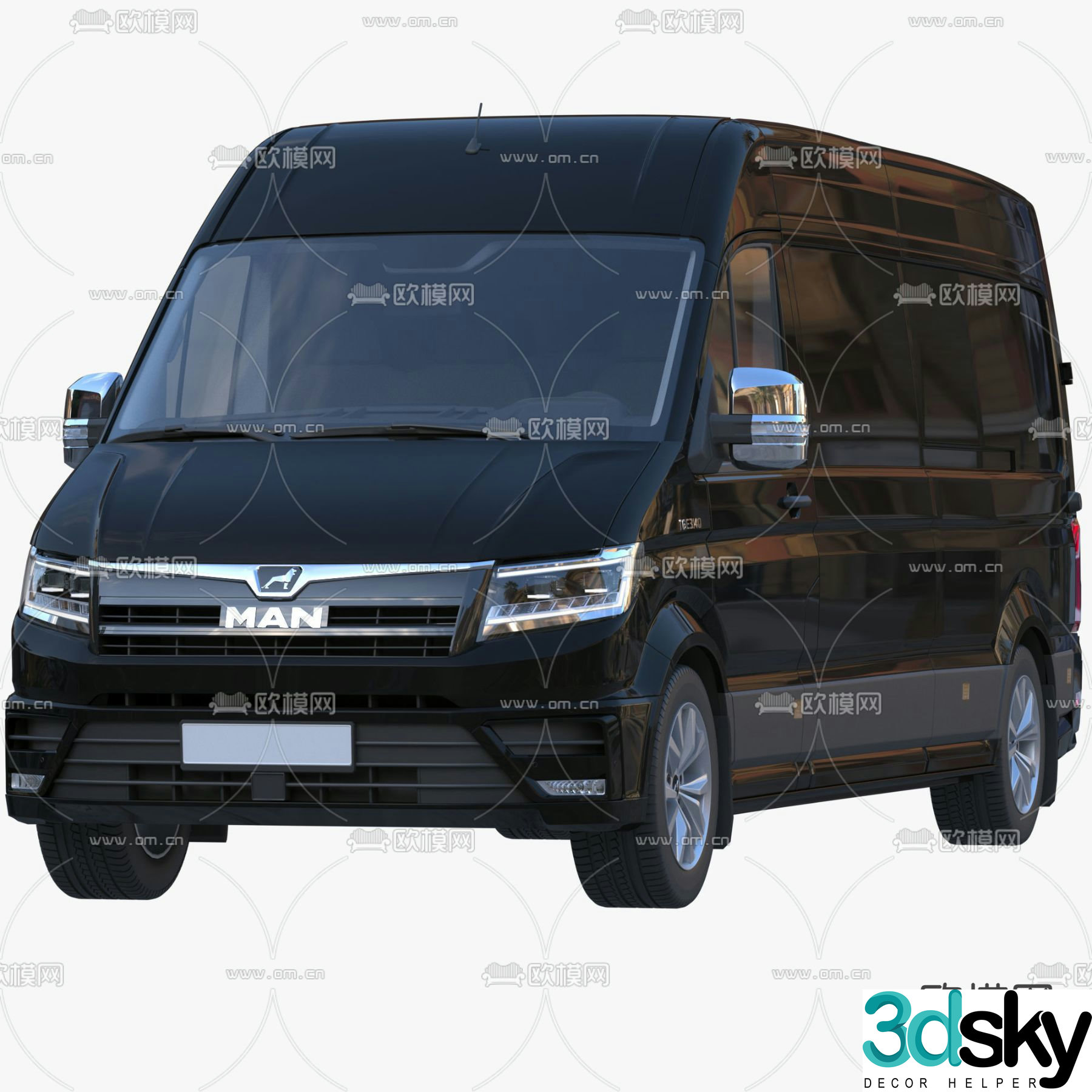 business car van van car 3d model