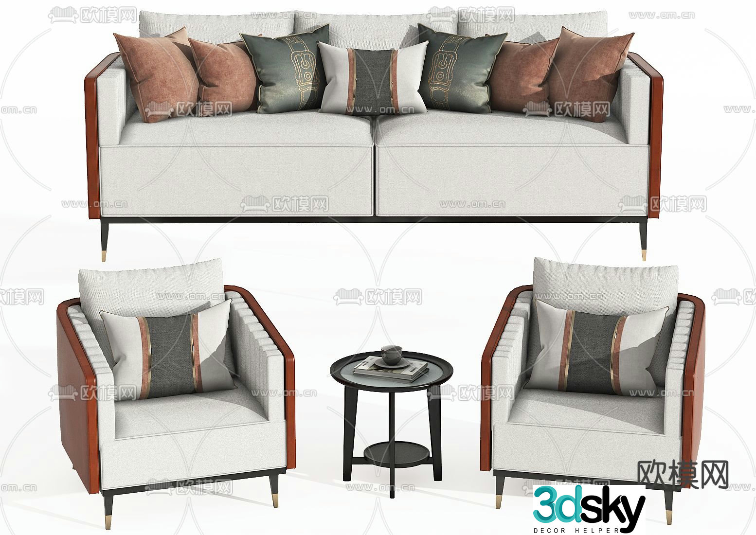Office sofa negotiation sofa 3d model