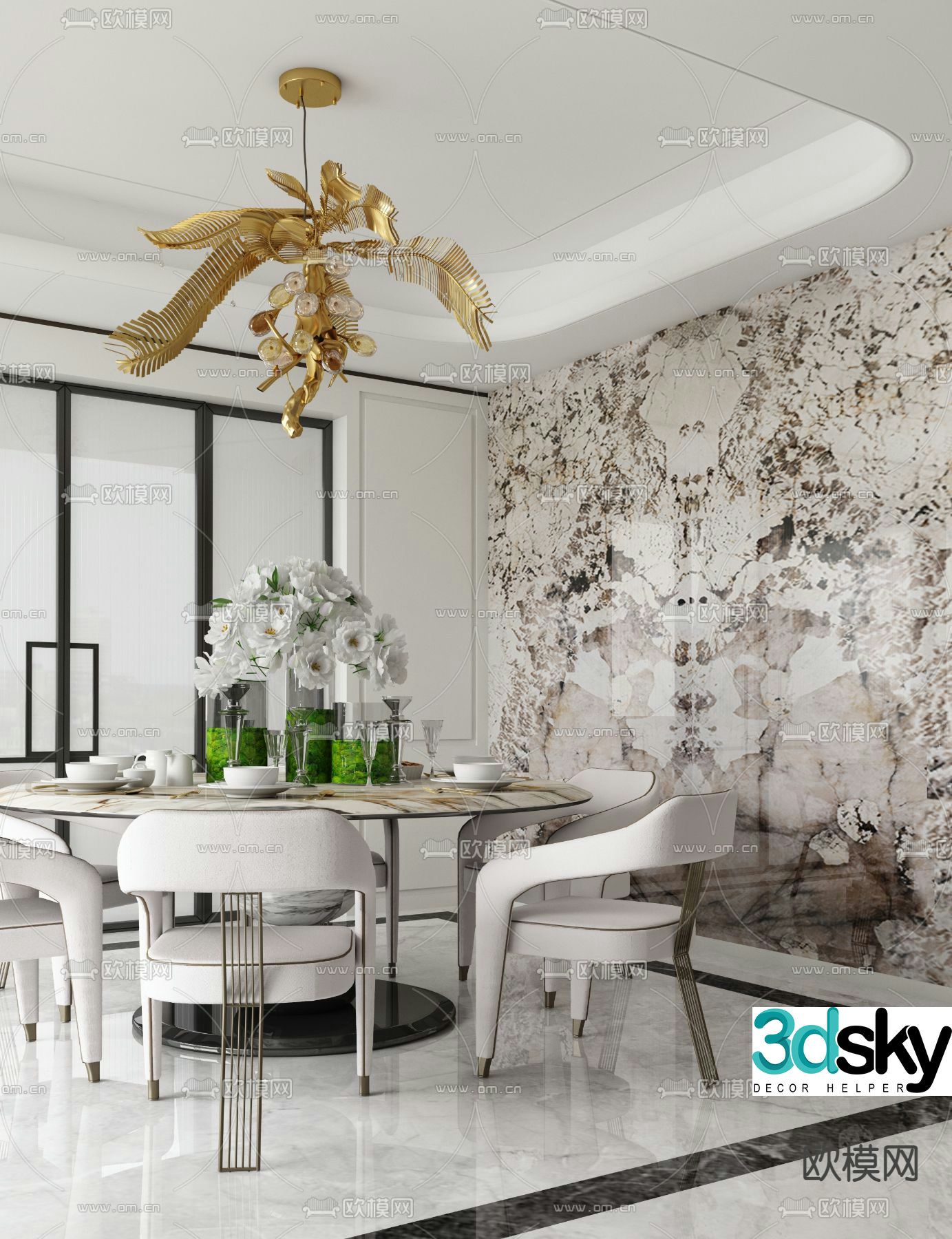 Zheng Zhong Design Postmodern Restaurant 3D Model