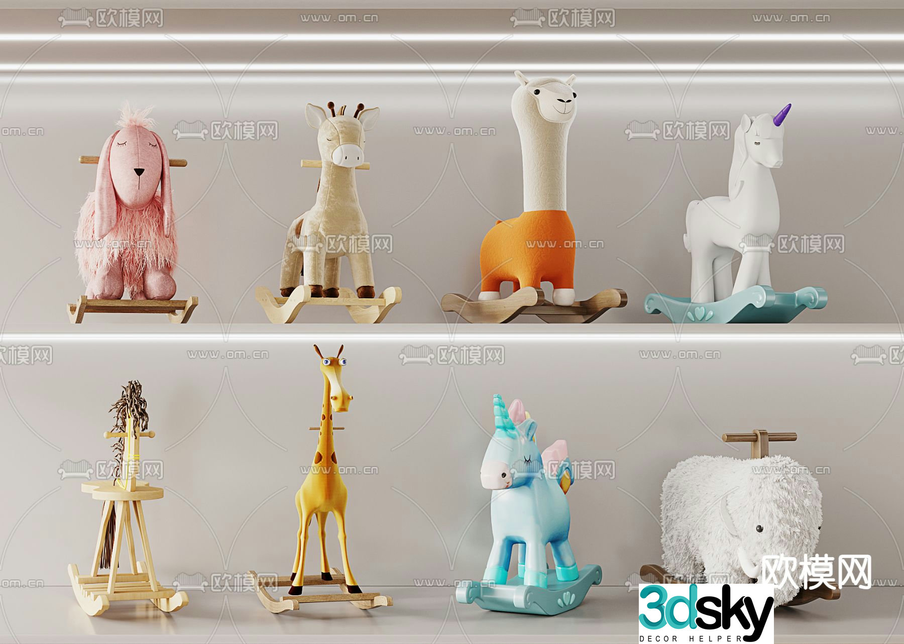 Plush toy doll Trojan horse doll 3d model