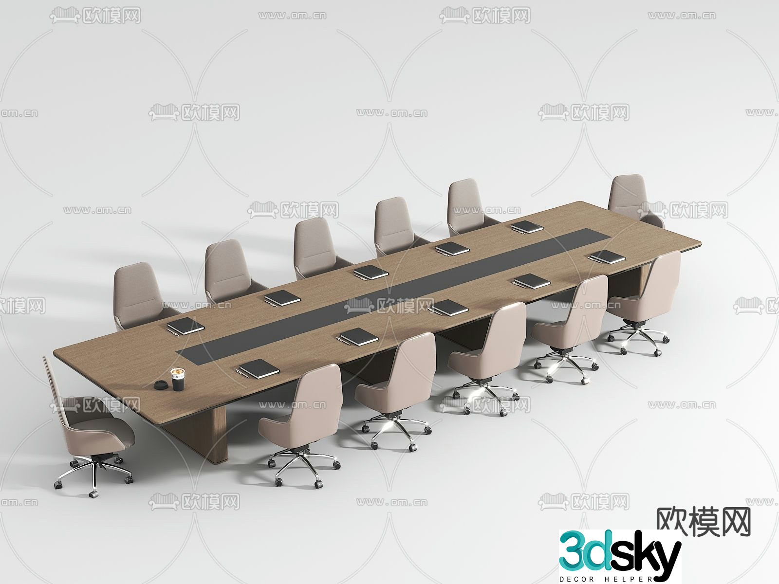 Conference tables and chairs conference table 3d model