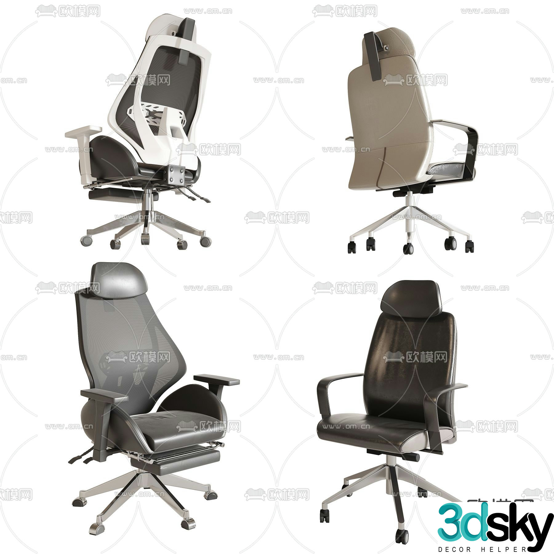 Office chair executive chair boss chair 3d model