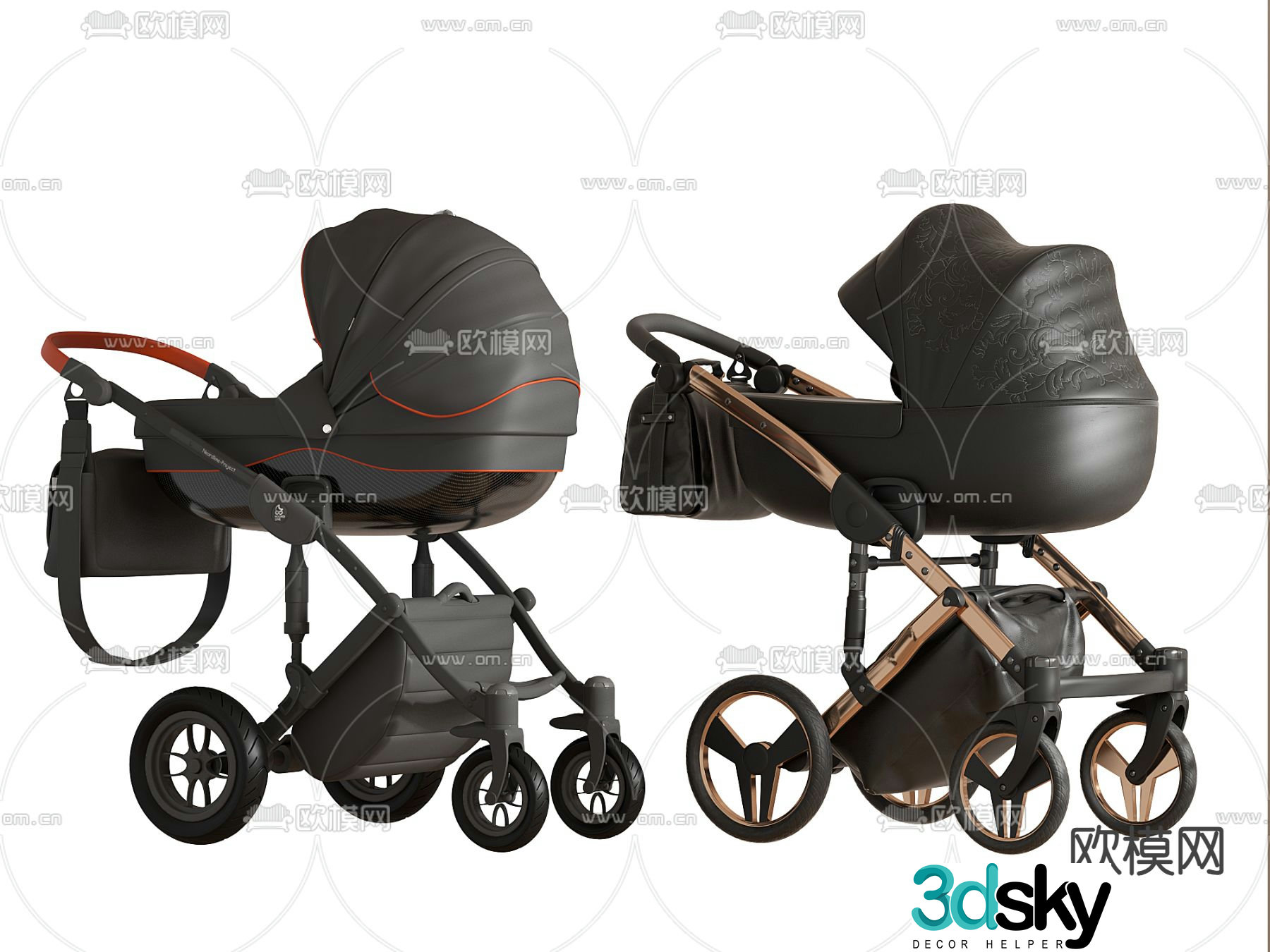 stroller 3d model