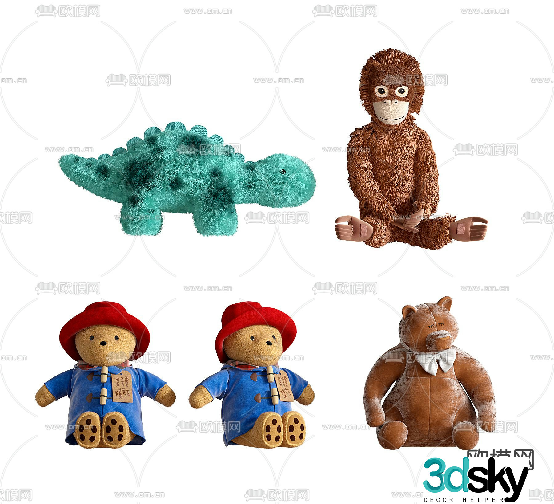stuffed toy doll 3d model
