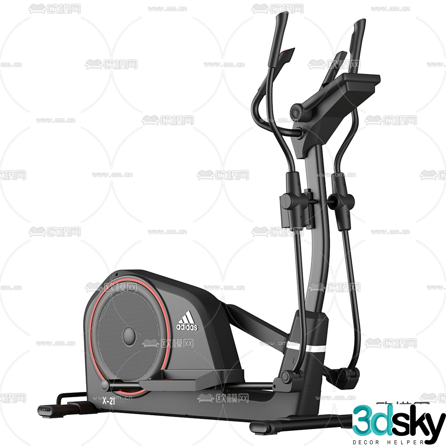 Fitness equipment spinning 3d model