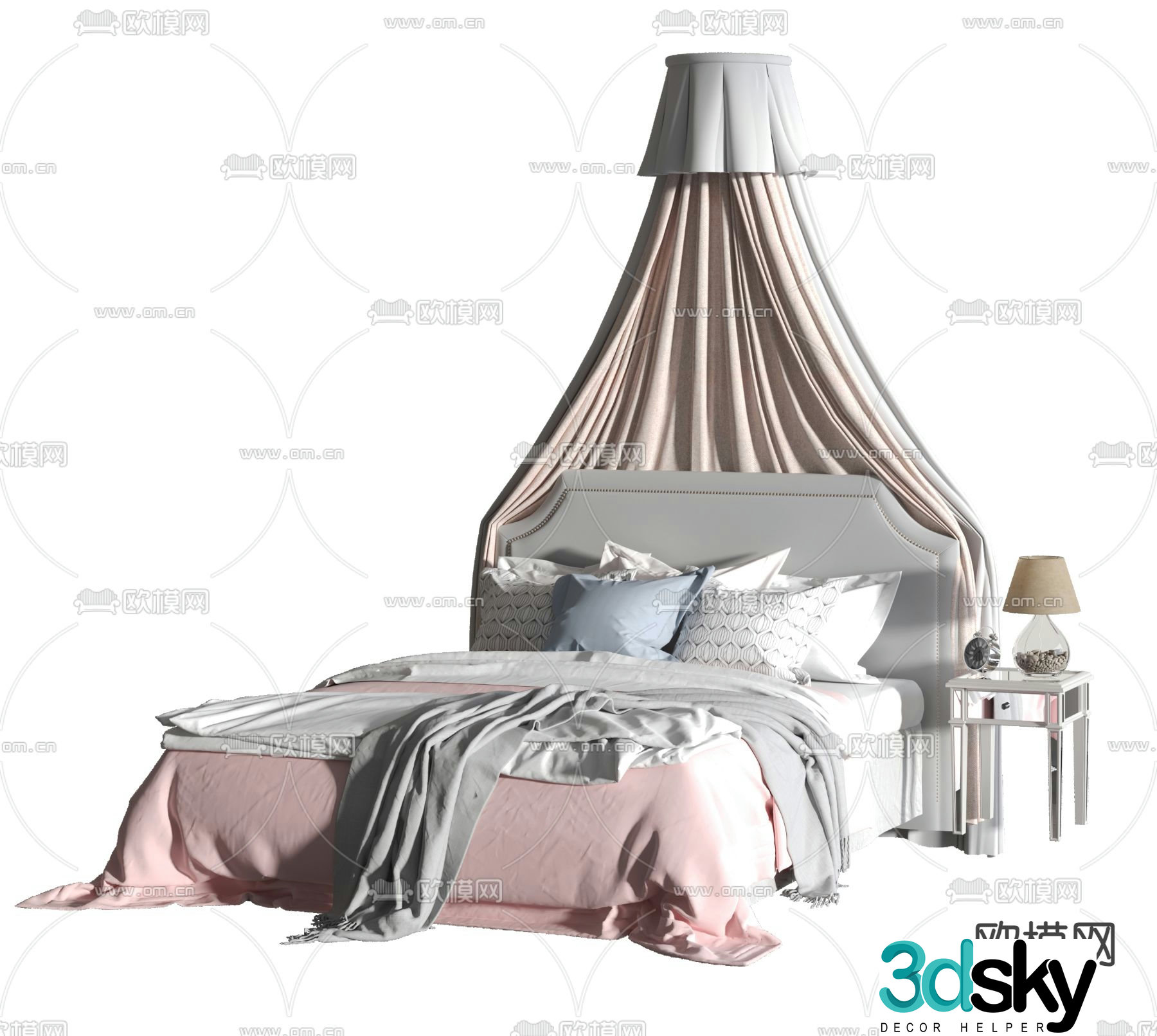 children’s bed princess bed kid’s bed 3d model