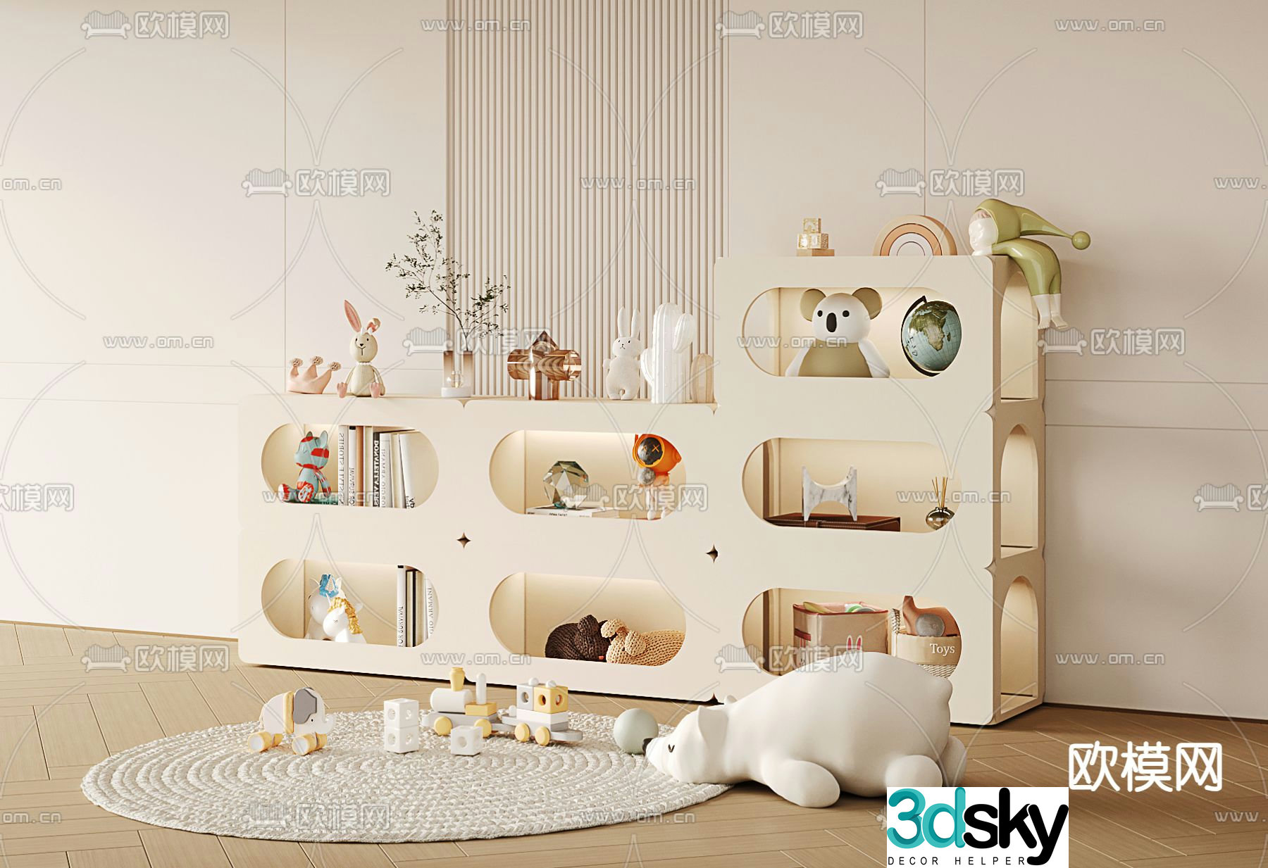 Children’s cabinet storage cabinet toy cabinet 3d model
