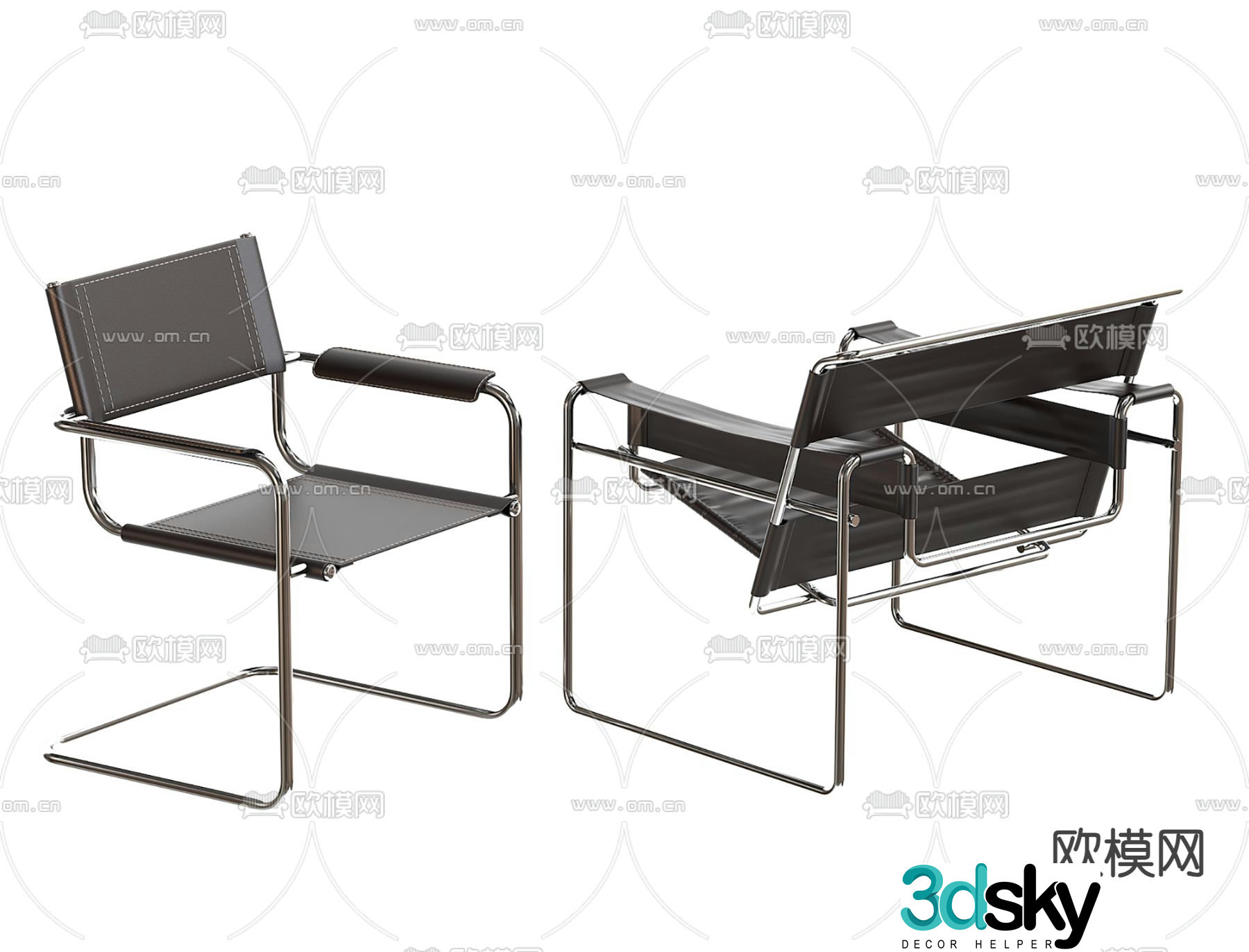 Class chair office chair conference chair 3d model
