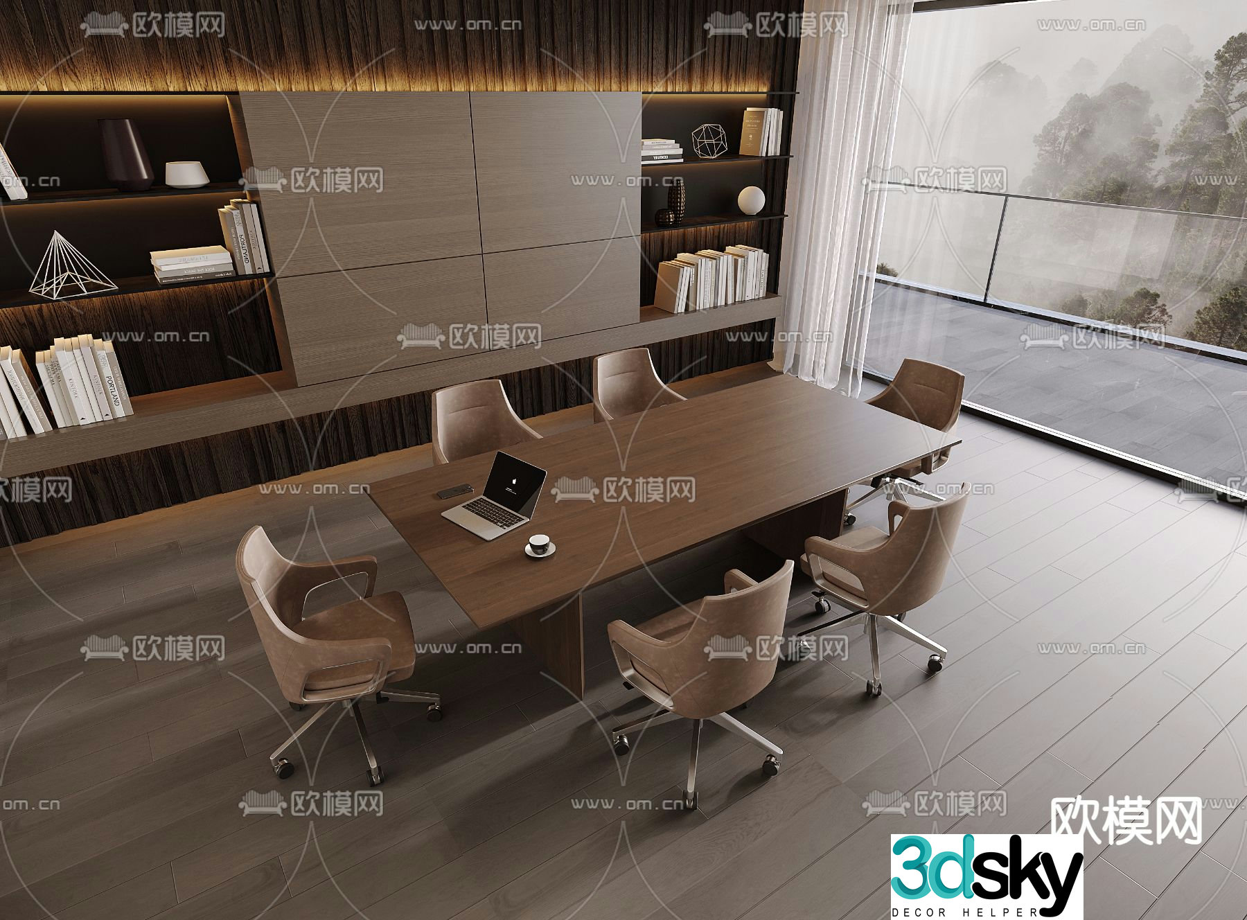 conference table and chairs conference table 3d model