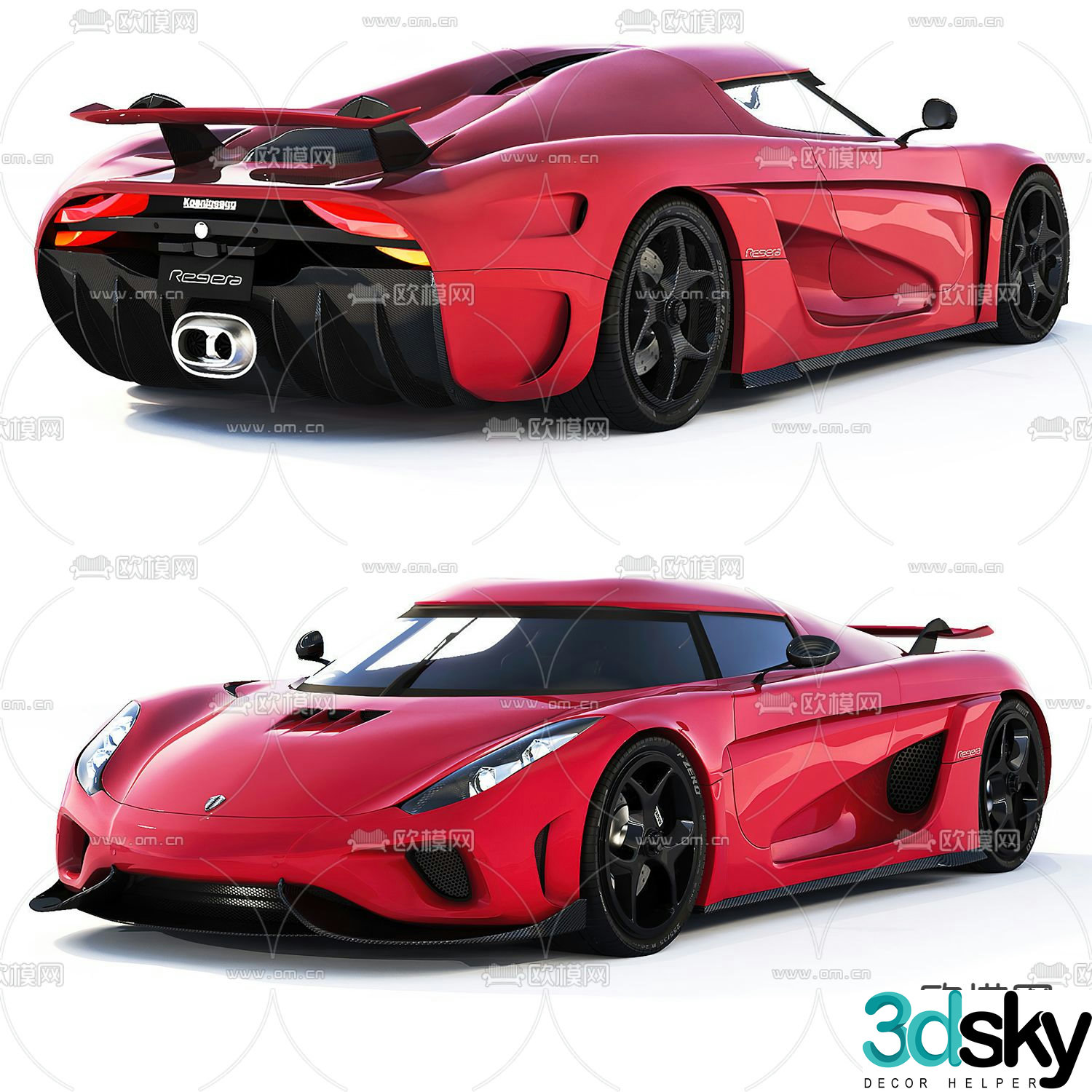 sports car car convertible 3d model