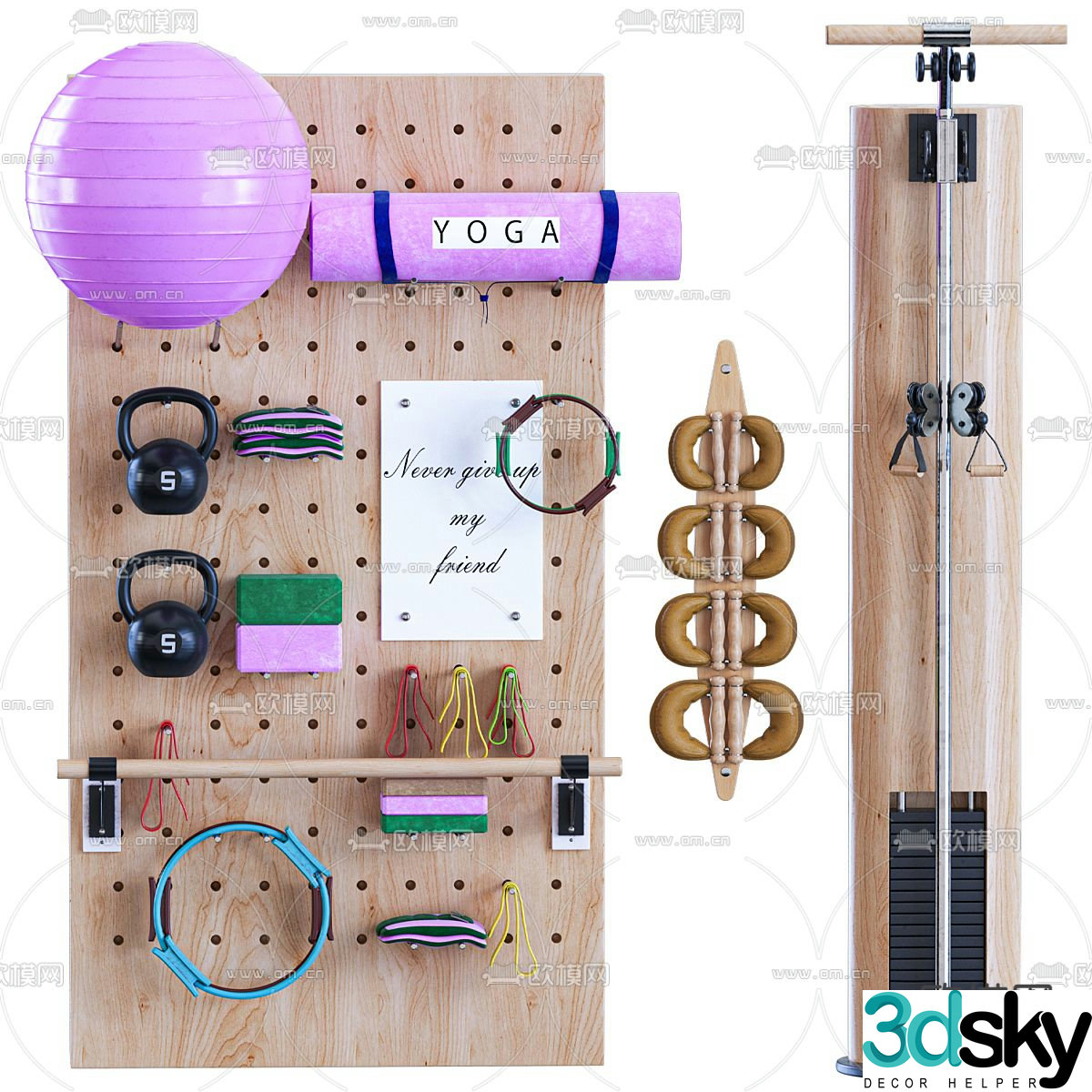 Yoga supplies yoga ball 3d model