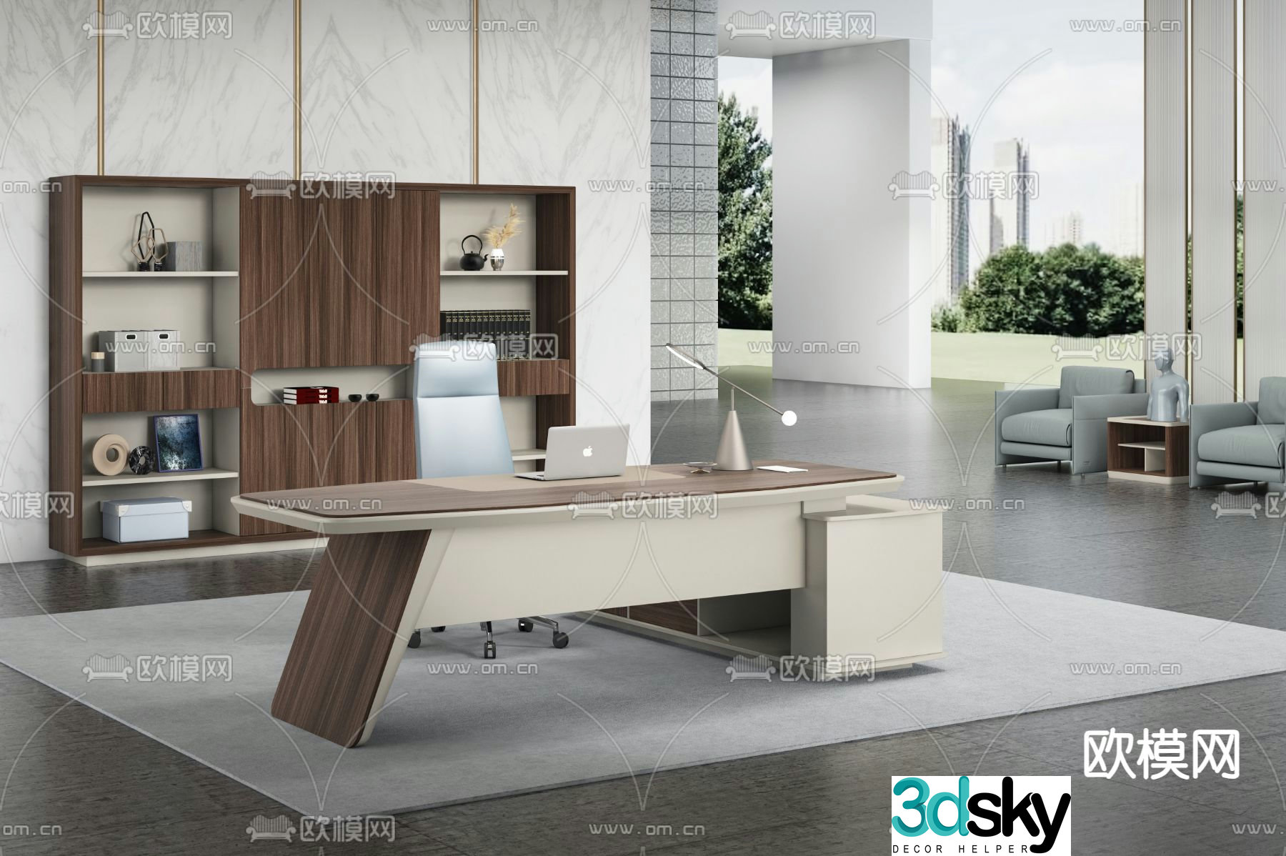 Executive desk executive desk boss desk 3D model