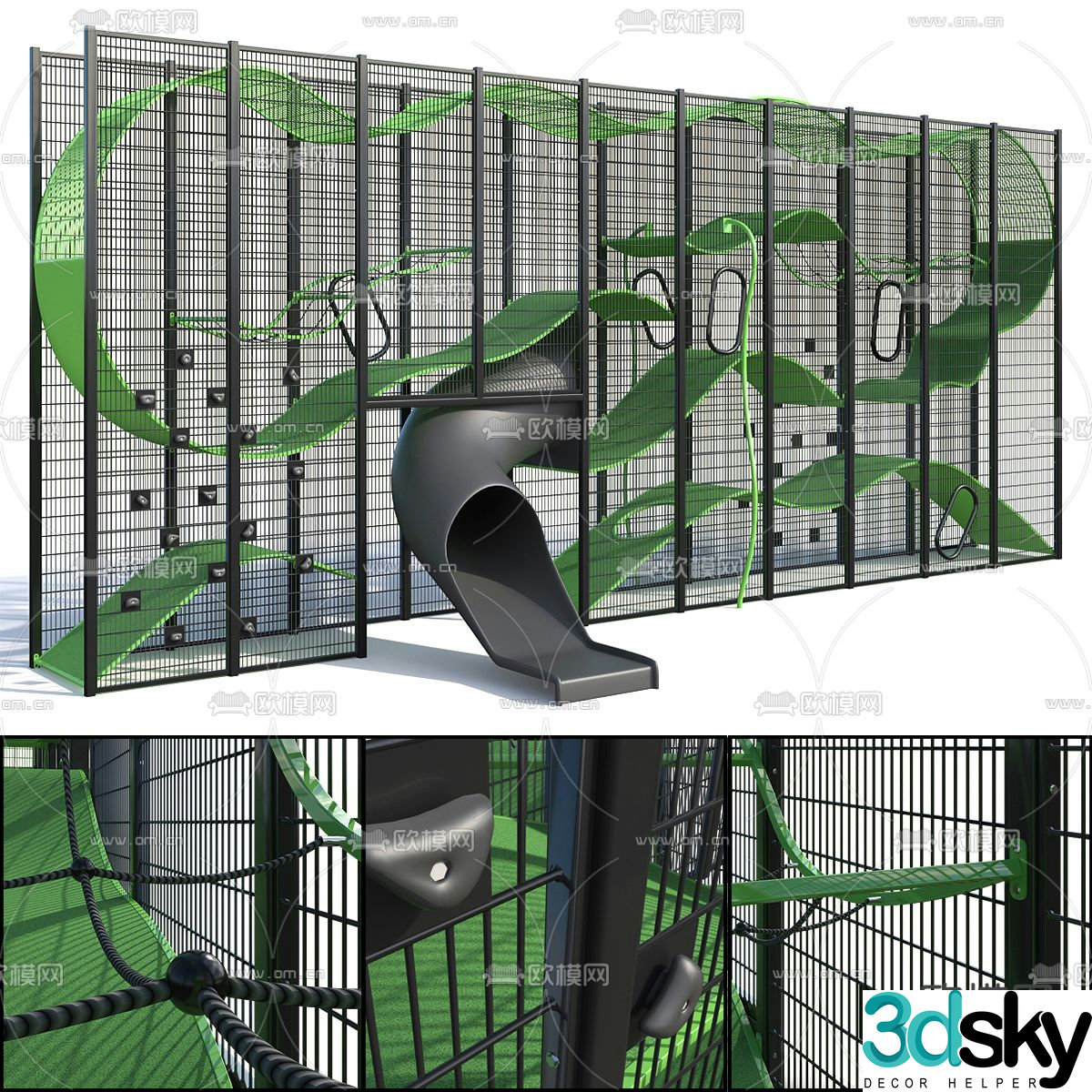 Children's play equipment slide 3d model