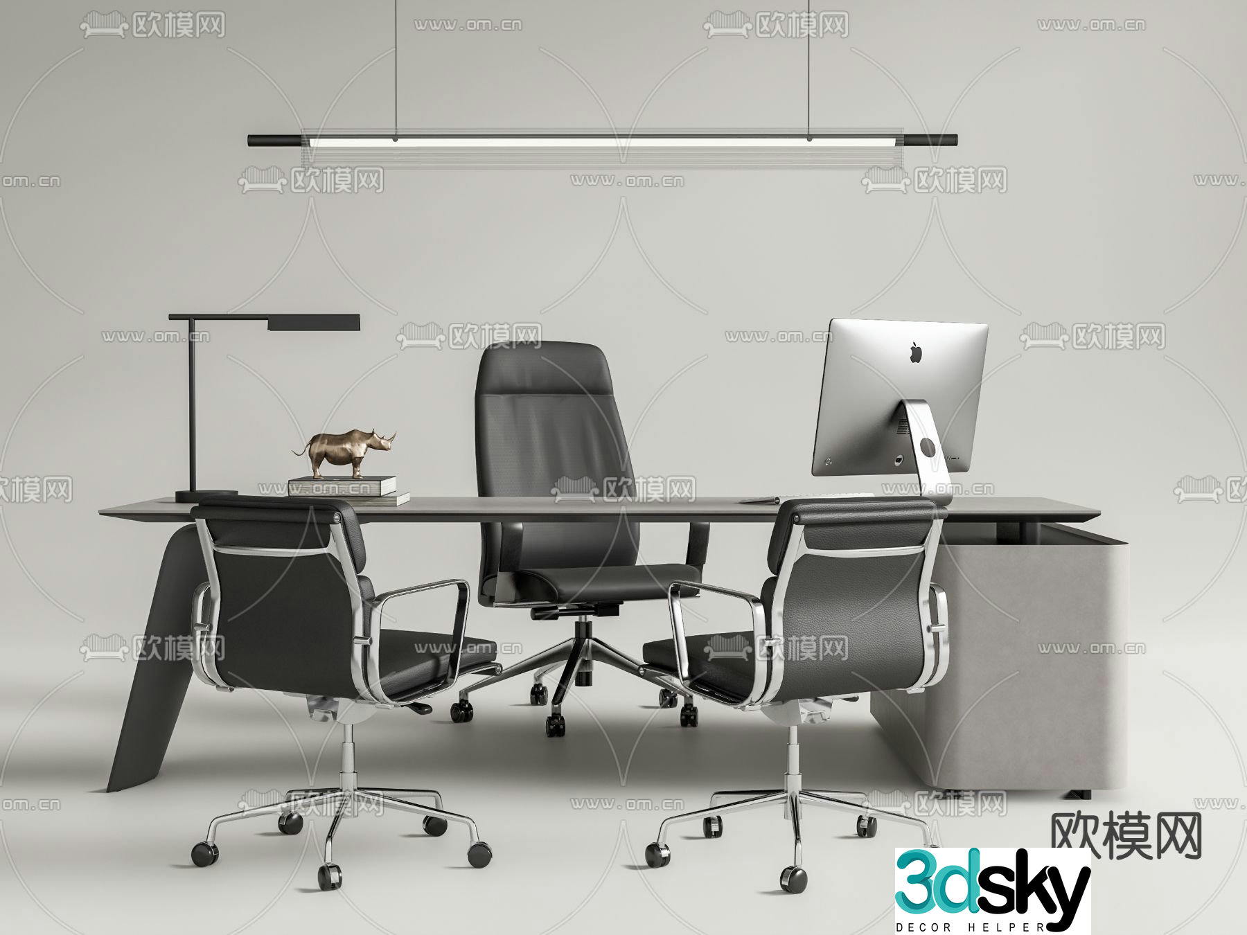 Executive desk boss desk executive desk 3d model