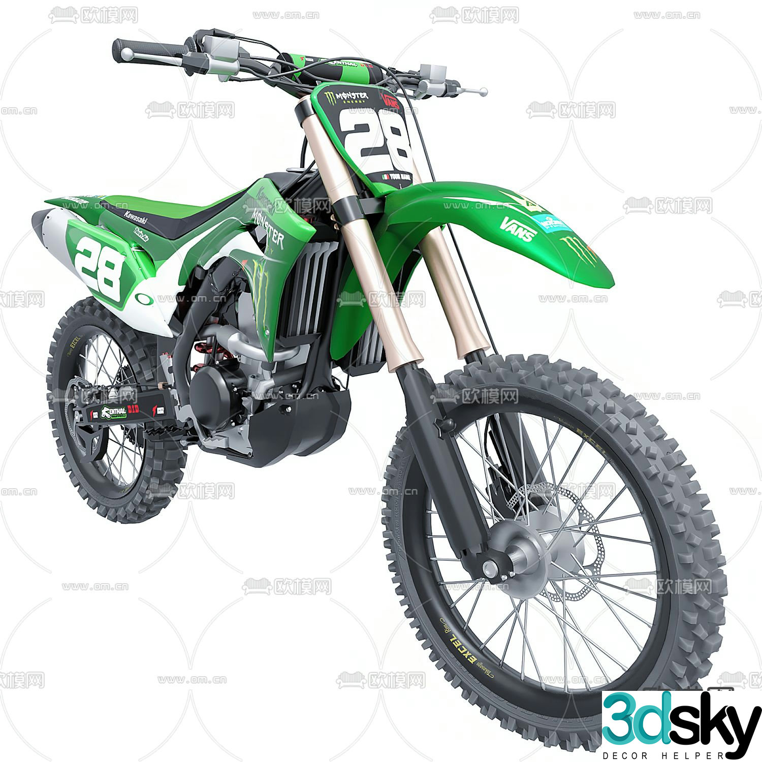motocross mountain bike 3d model