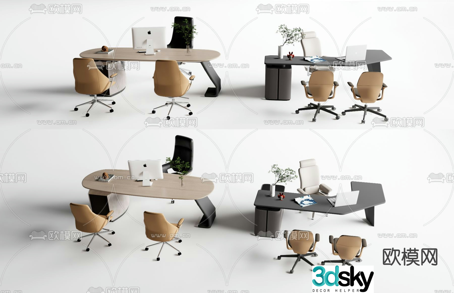 Executive desk executive desk boss desk 3D model
