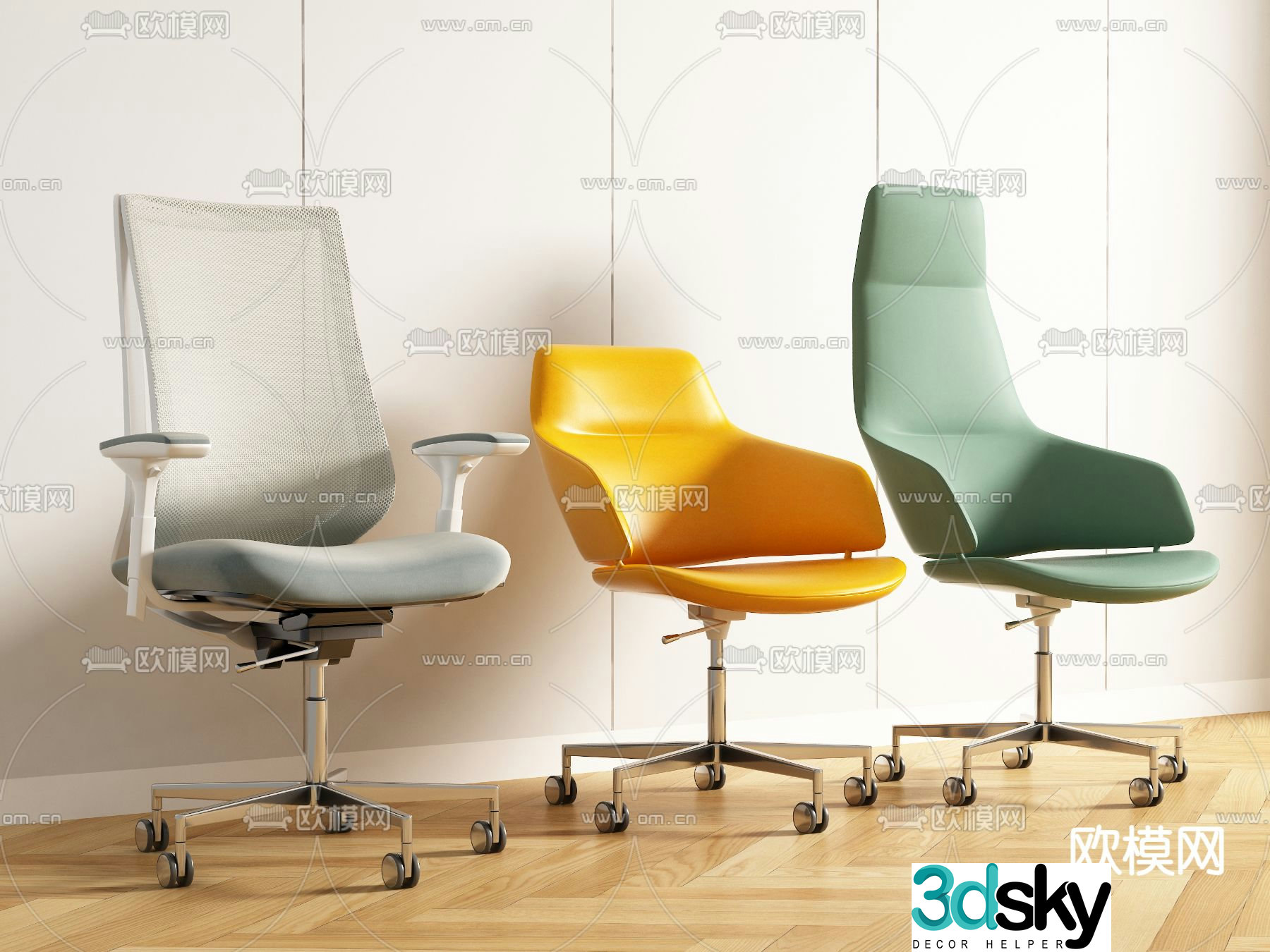 Office chair staff chair executive chair 3d model
