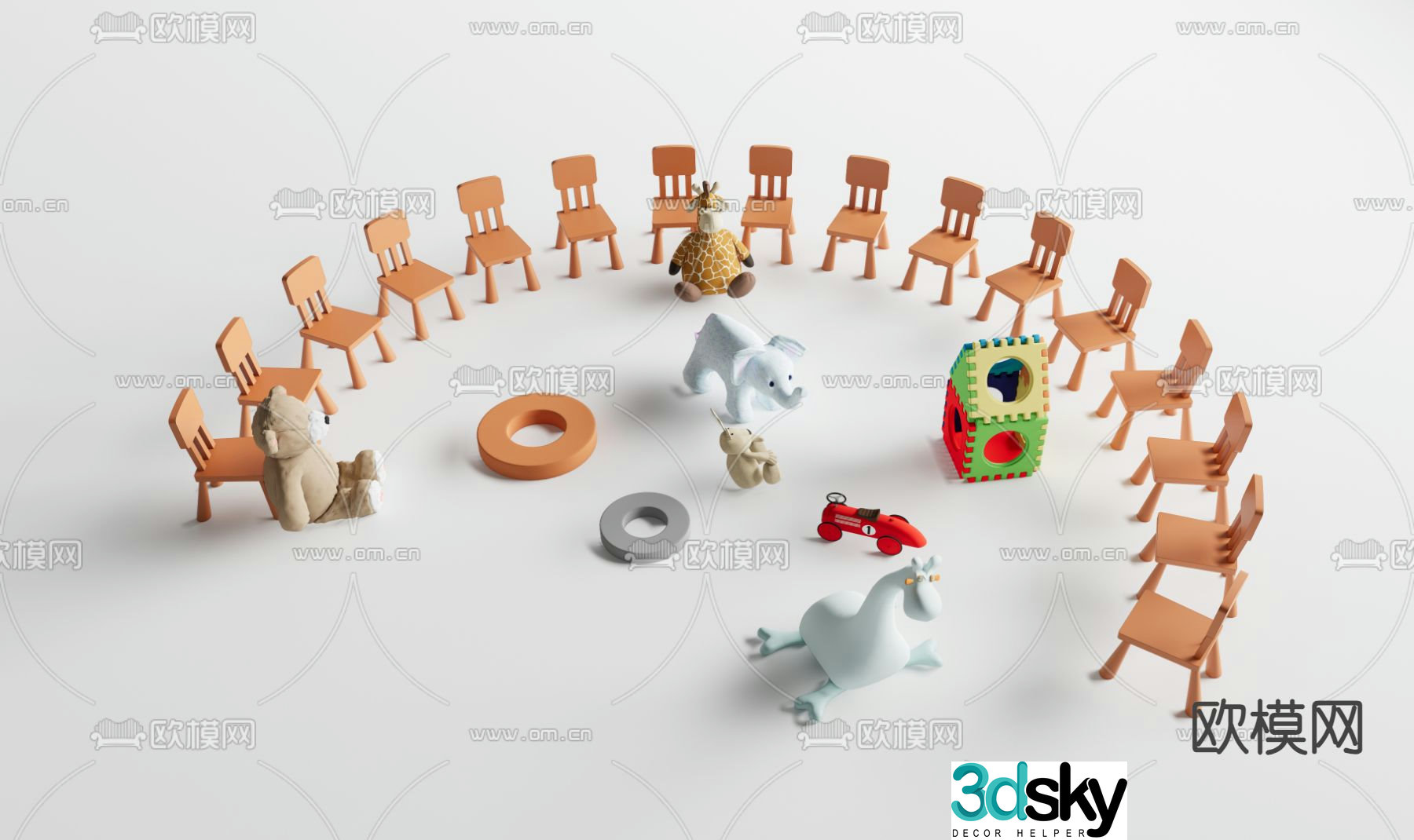 child seat toy 3d model
