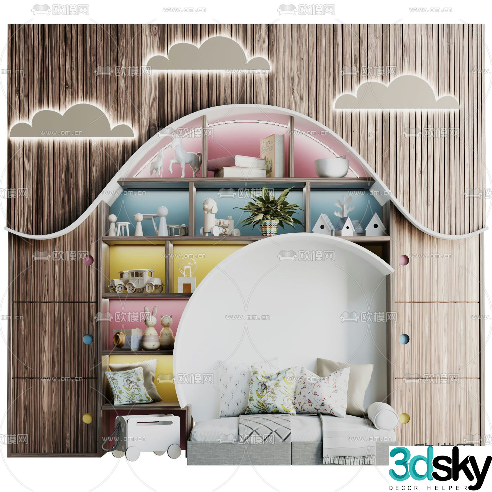 Children’s cabinet toy cabinet storage cabinet 3d model