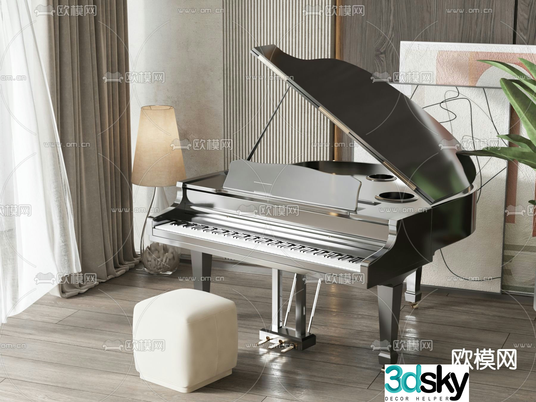 piano 3d model