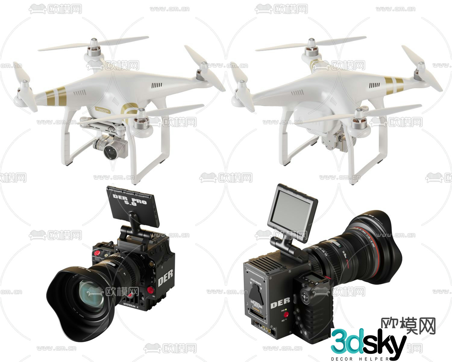 drone aircraft dslr camera 3d model