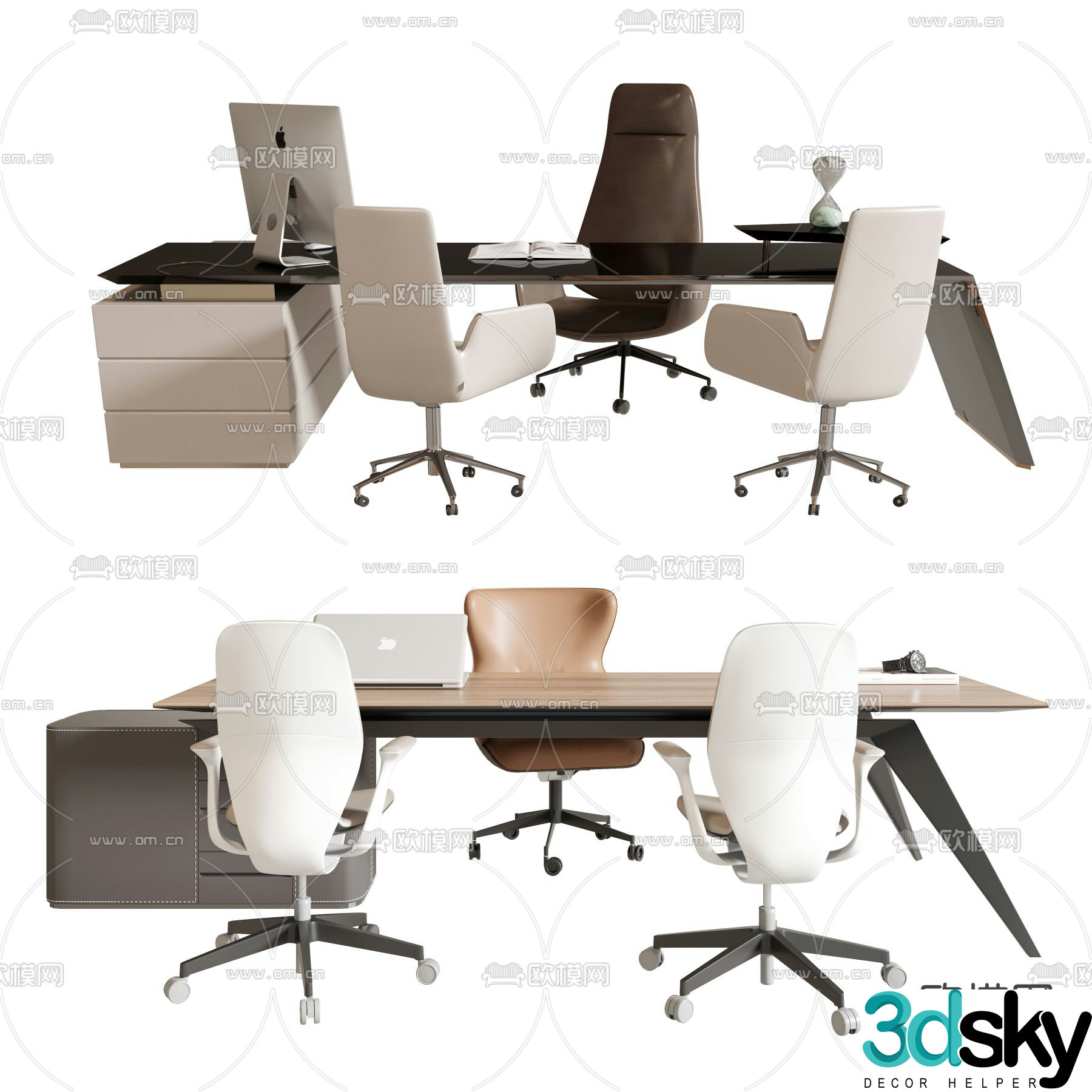 Executive desk executive desk boss desk 3D model