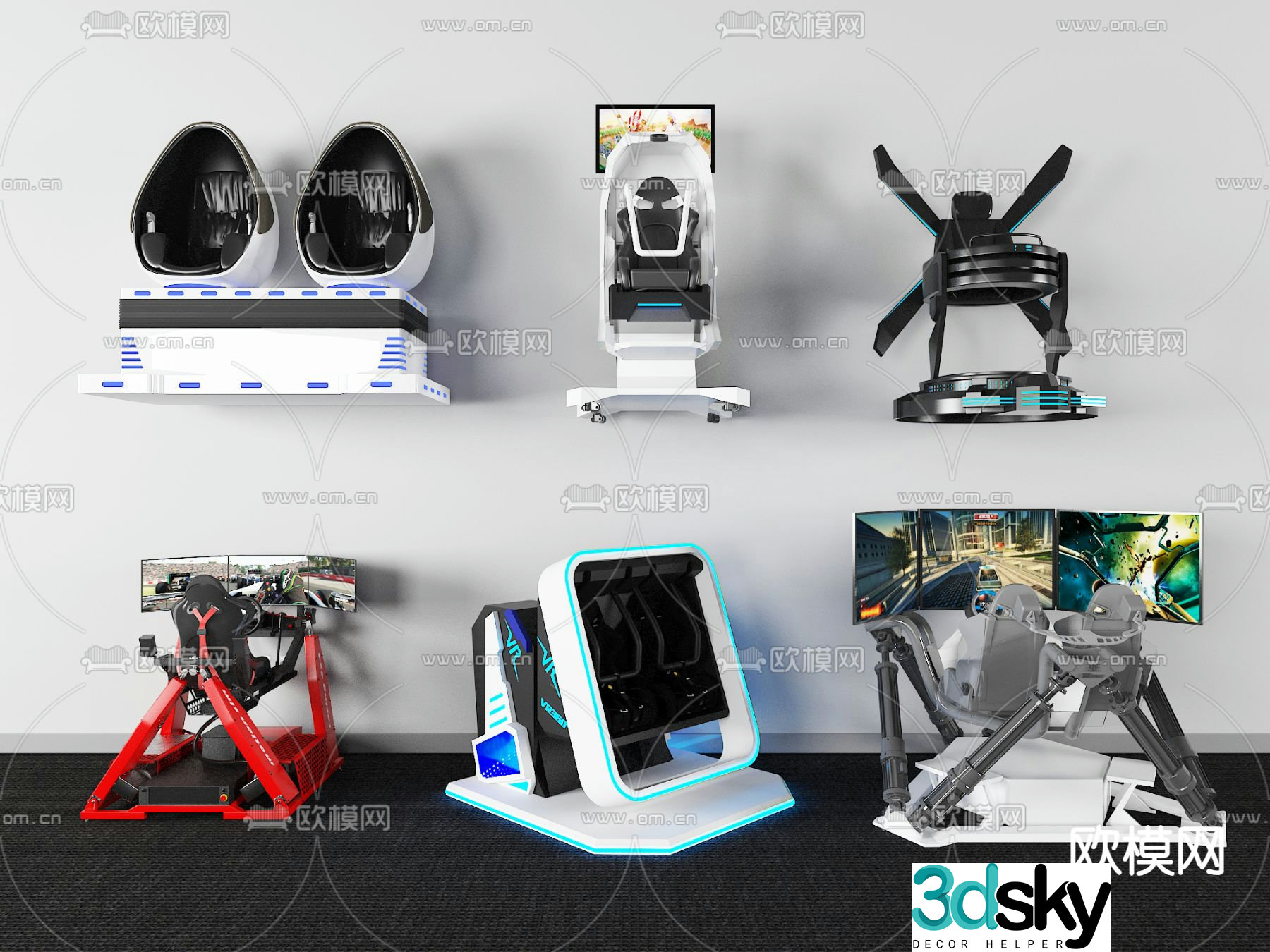 VR game equipment VR seat VR experience machine 3D model